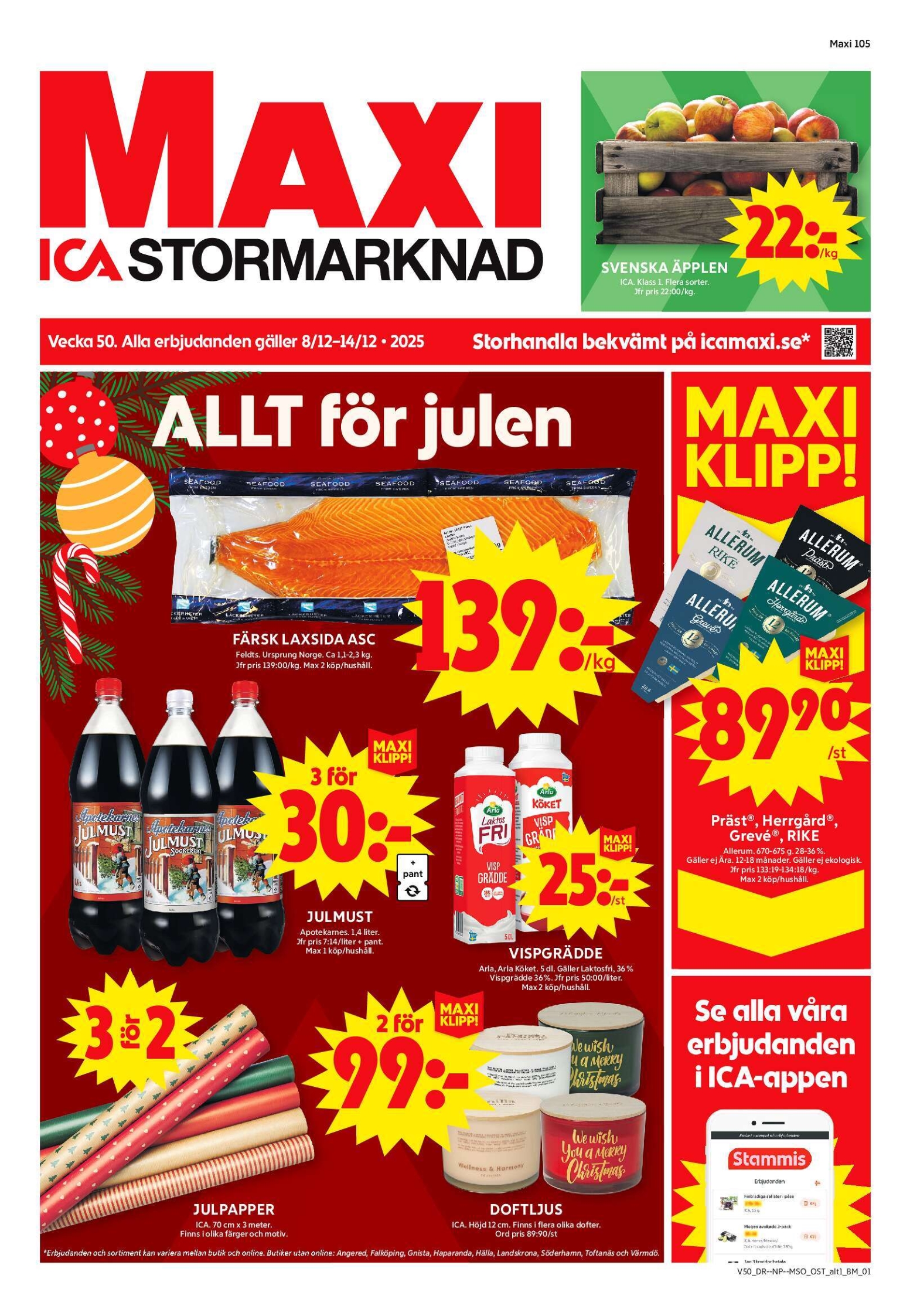 ica-maxi - ICA Maxi-reklambladet giltigt från 08/12 - 14/12 - page: 1