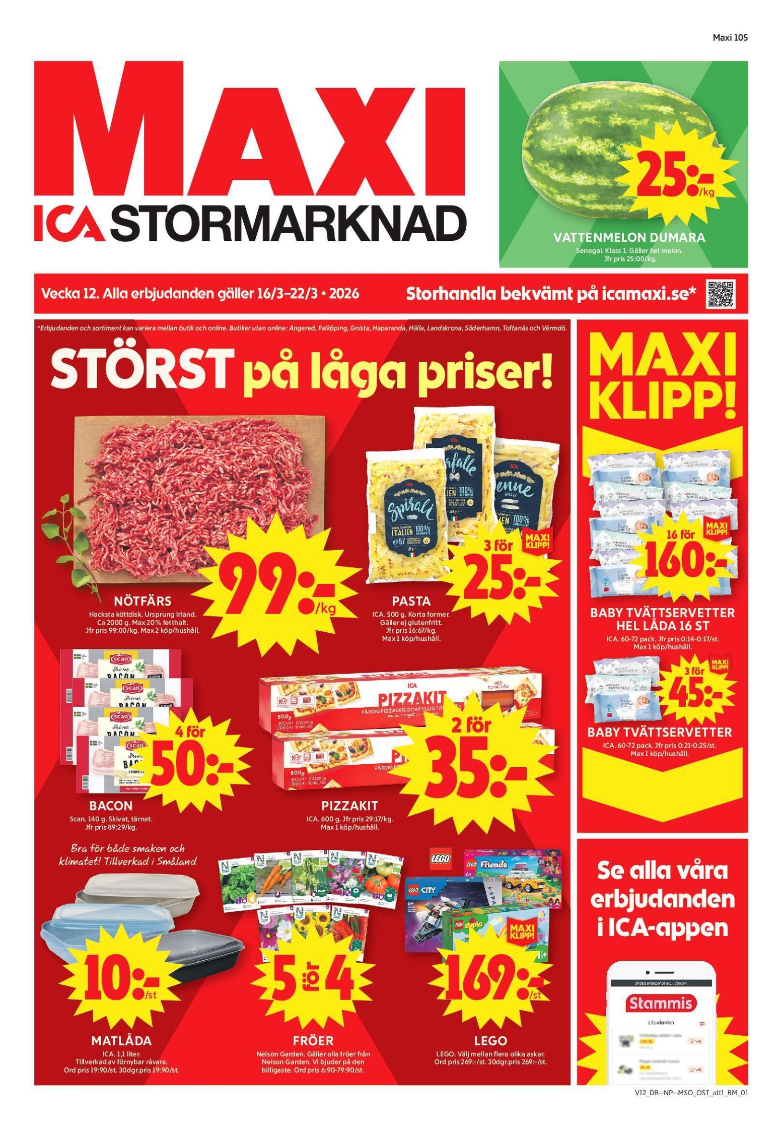 ica-maxi - ICA Maxi-reklambladet giltigt från 16/03/2026 - 22/03/2026 - page: 1