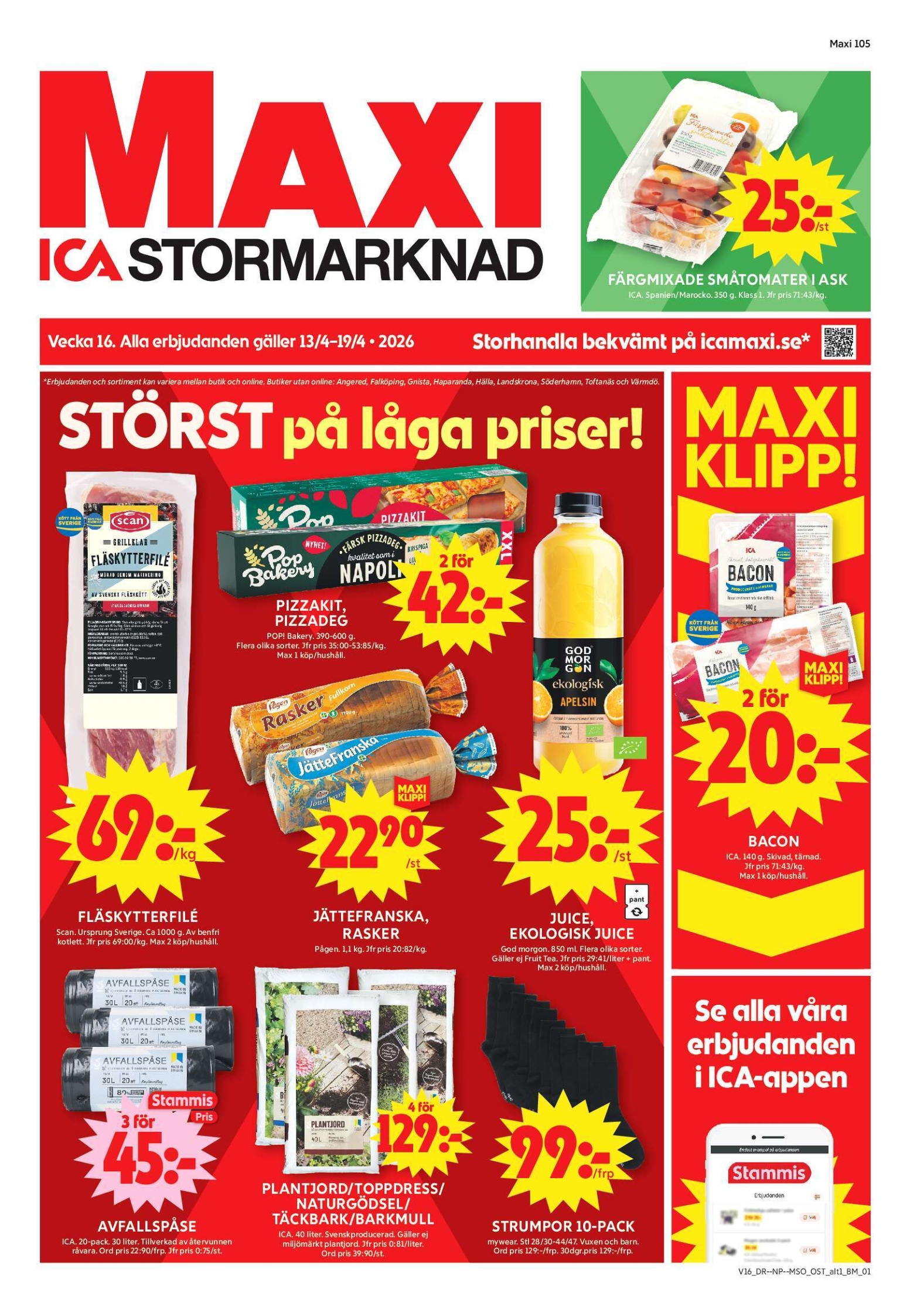 ica-maxi - Aktuellt ICA Maxi reklamblad giltigt från måndag 13/04/2026 till söndag 19/04/2026