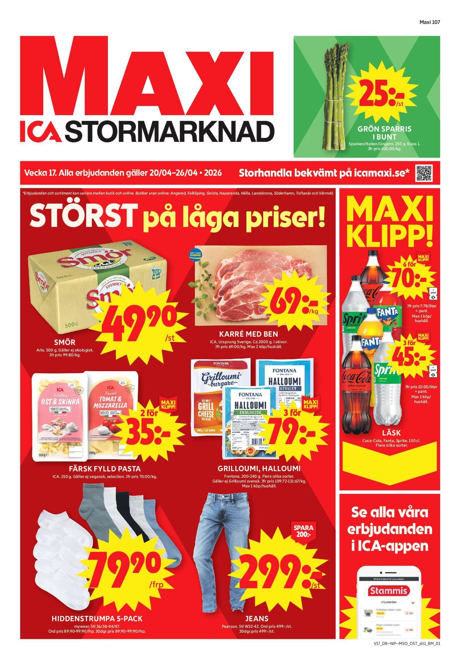 ica-maxi - Aktuellt ICA Maxi reklamblad giltigt från måndag 20/04/2026 till söndag 26/04/2026 - page: 1