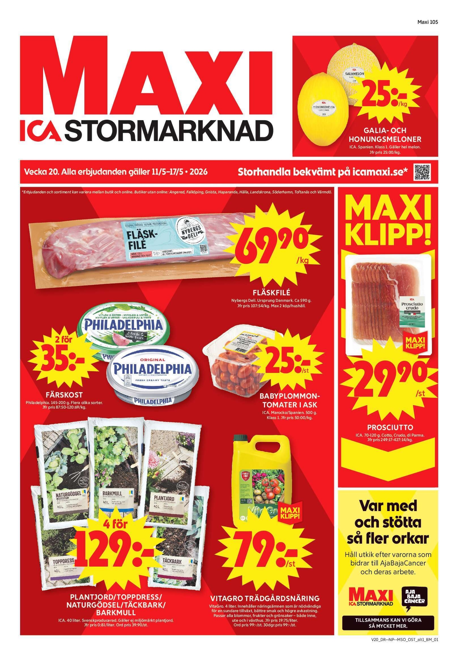 ica-maxi - Aktuellt ICA Maxi reklamblad giltigt från måndag 11/05/2026 till söndag 17/05/2026