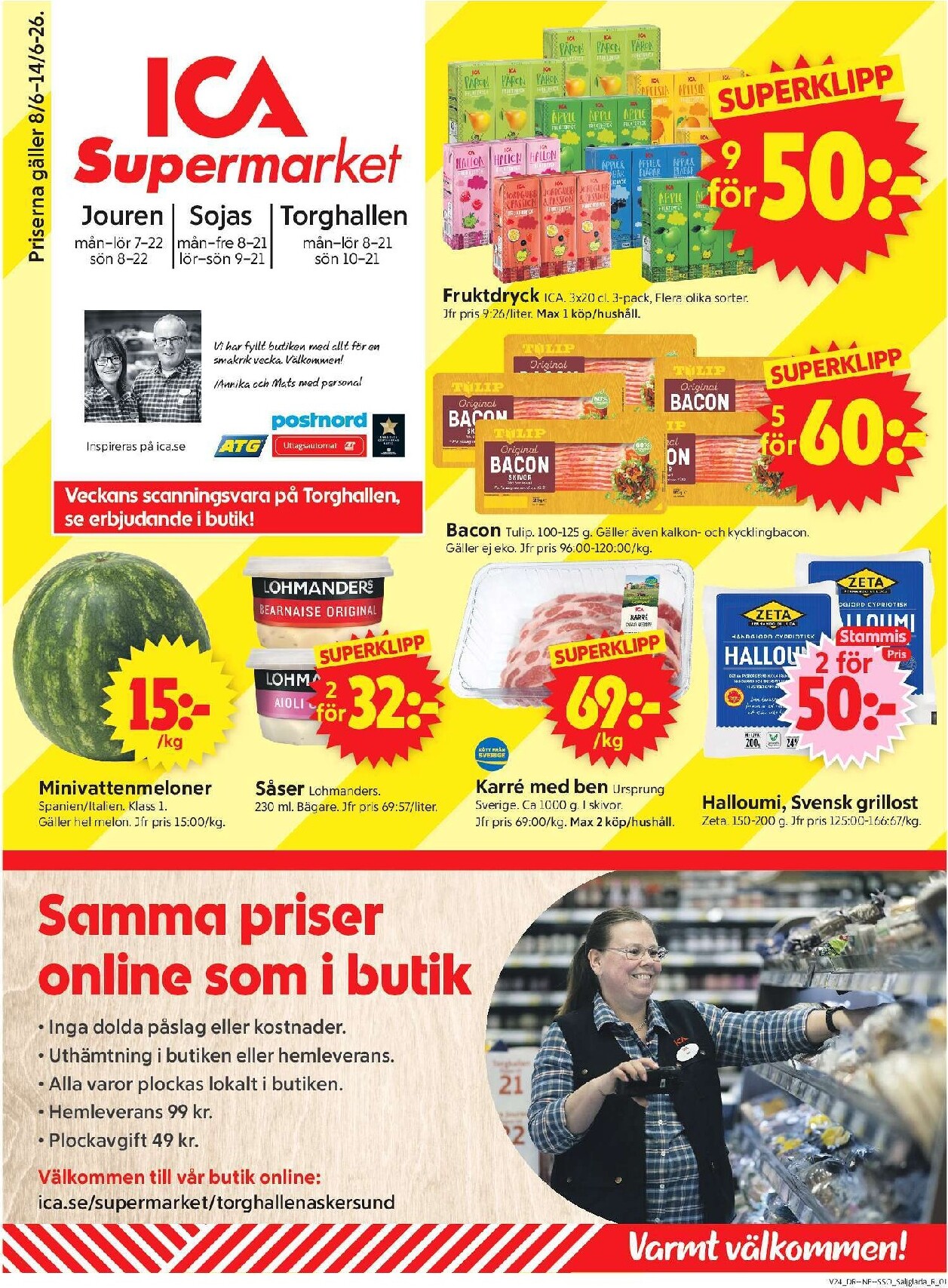 ica-supermarket - Aktuellt ICA Supermarket reklamblad från måndag, 08/06/2026 till söndag, 14/06/2026