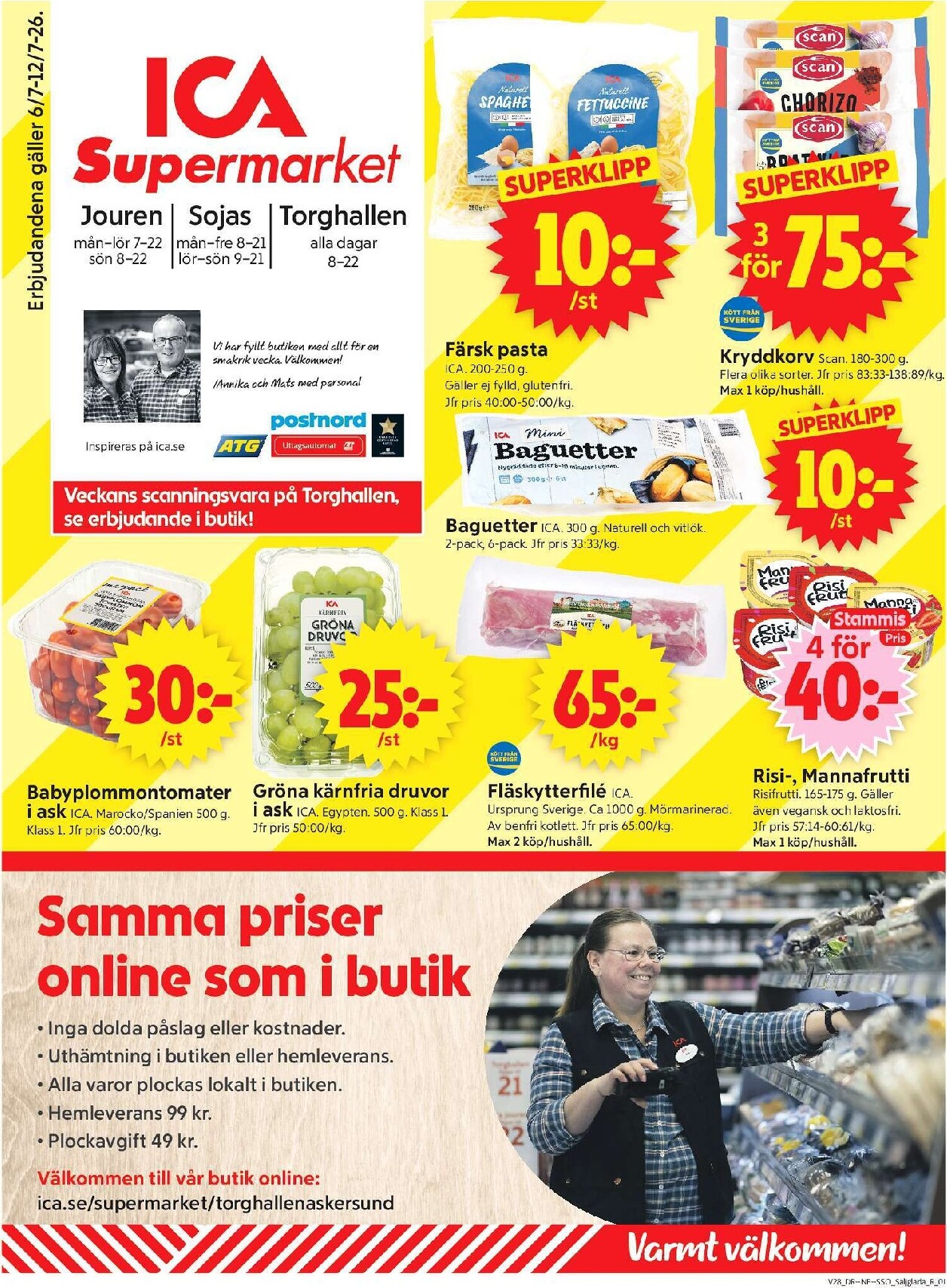 ica-supermarket - Aktuellt ICA Supermarket reklamblad från måndag, 06/07/2026 till söndag, 12/07/2026 - page: 1