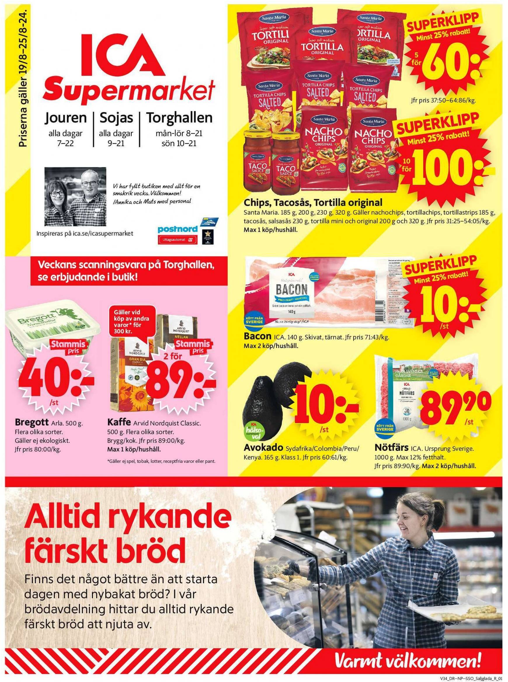 ica-supermarket - ICA Supermarket-reklambladet giltigt från 19.08. - 25.08. - page: 1