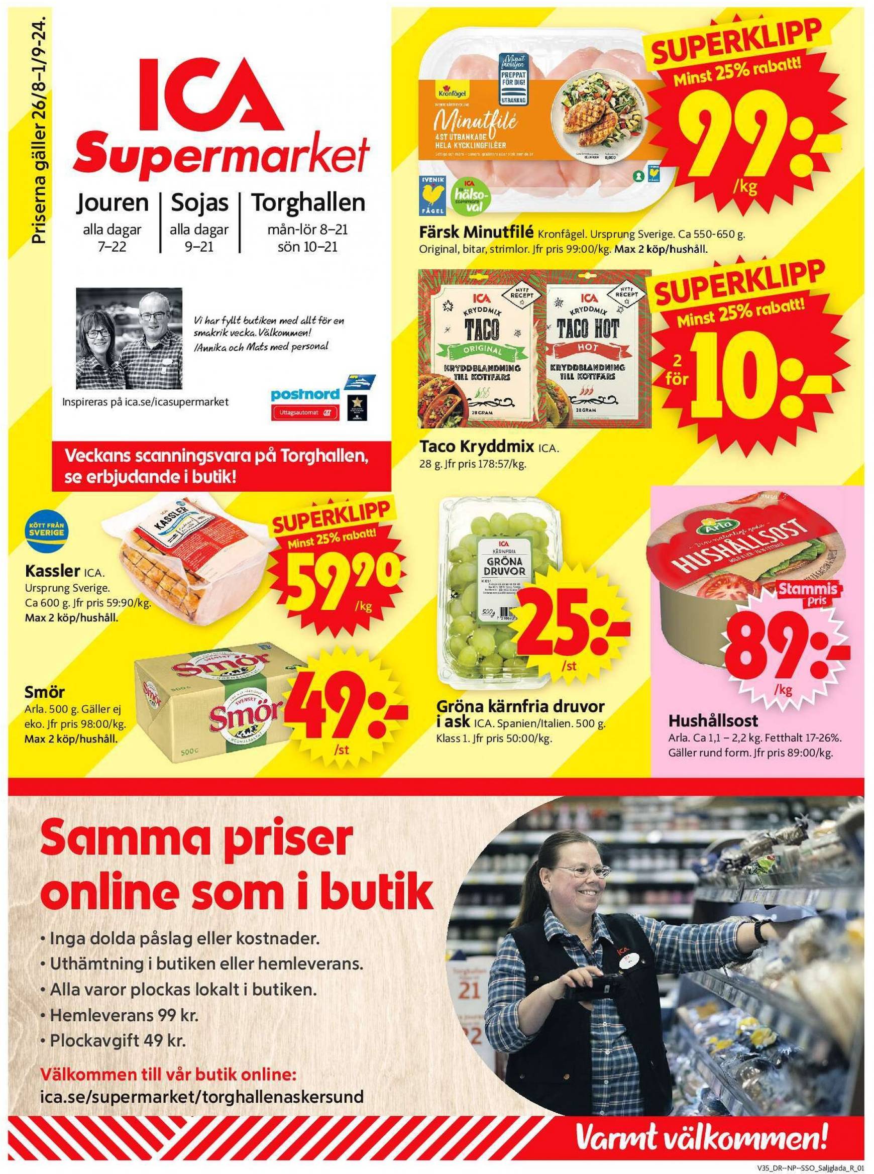 ica-supermarket - ICA Supermarket-reklambladet giltigt från 26.08. - 01.09. - page: 1