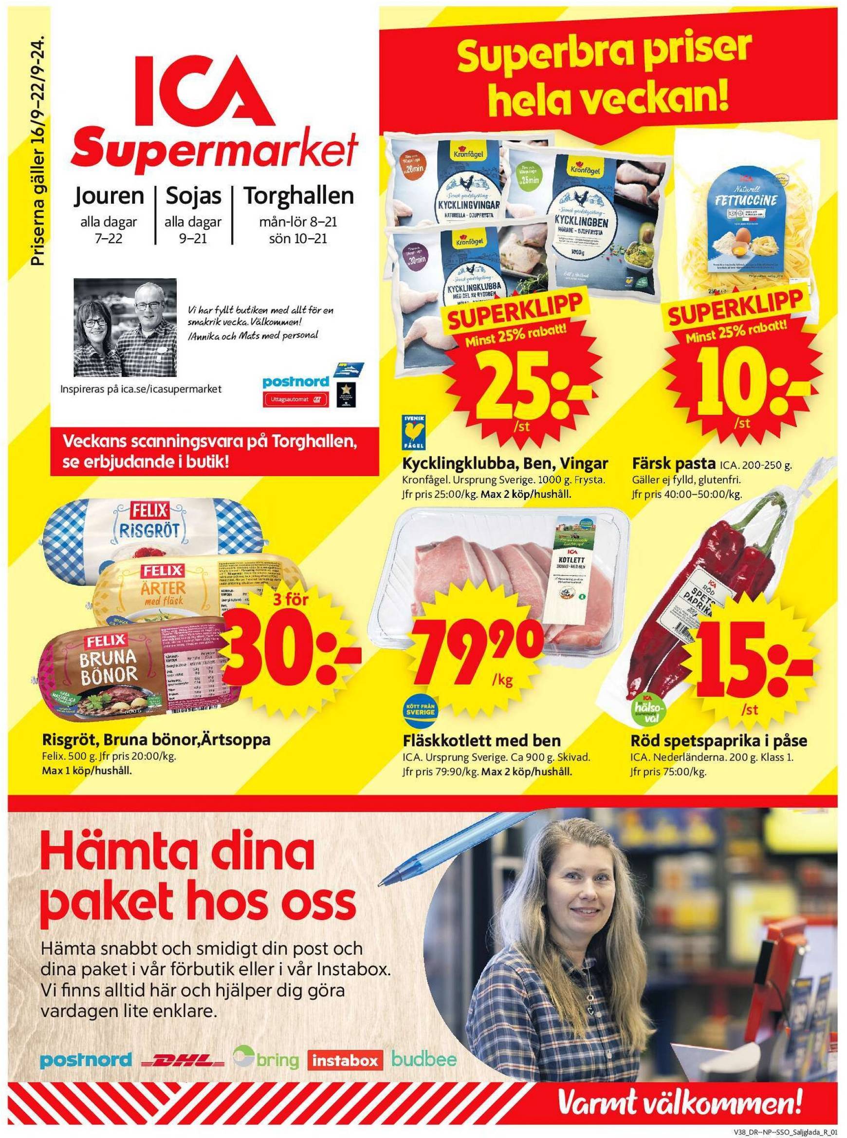 ica-supermarket - ICA Supermarket-reklambladet giltigt från 16.09. - 22.09. - page: 1