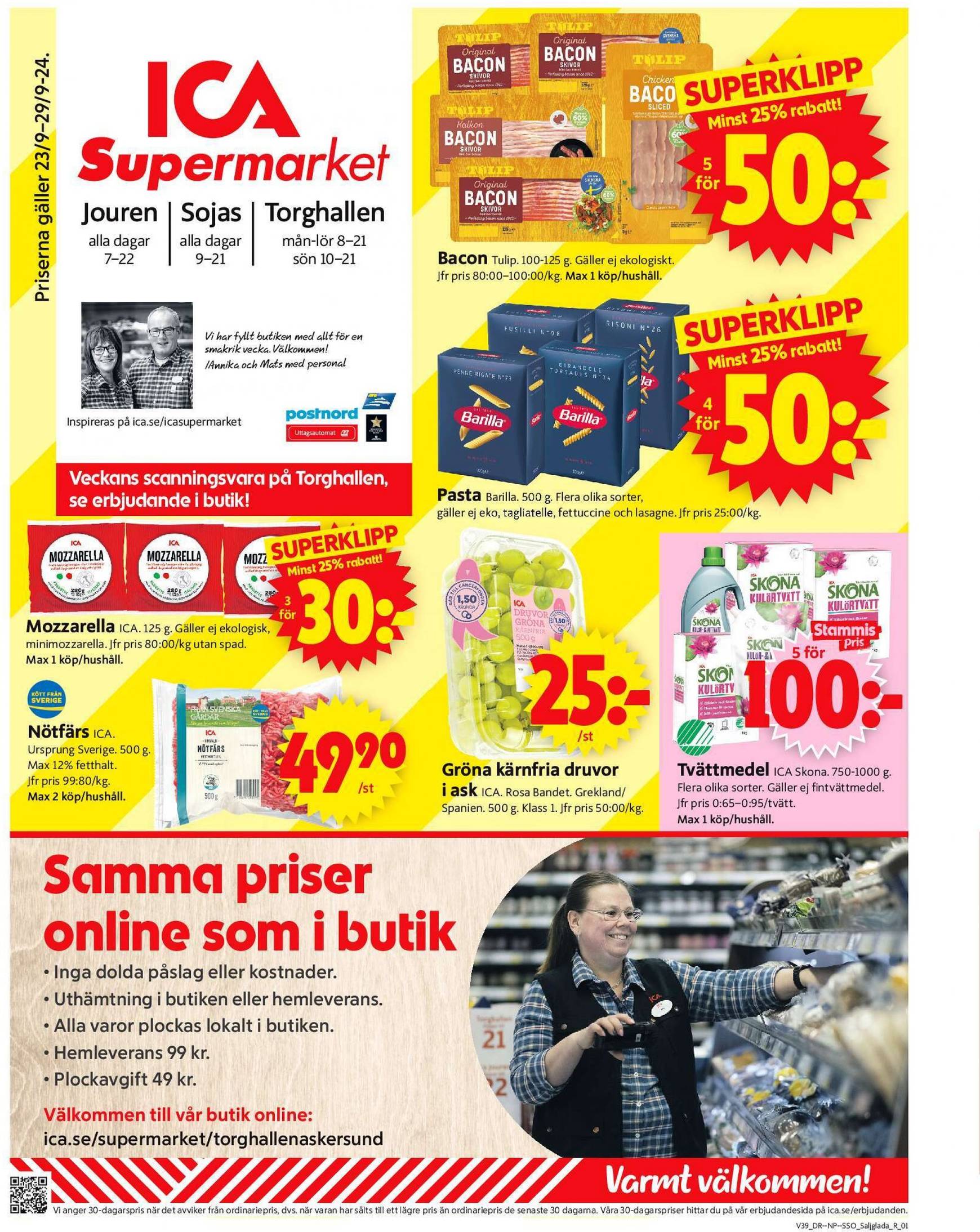 ica-supermarket - ICA Supermarket-reklambladet giltigt från 23.09. - 29.09.