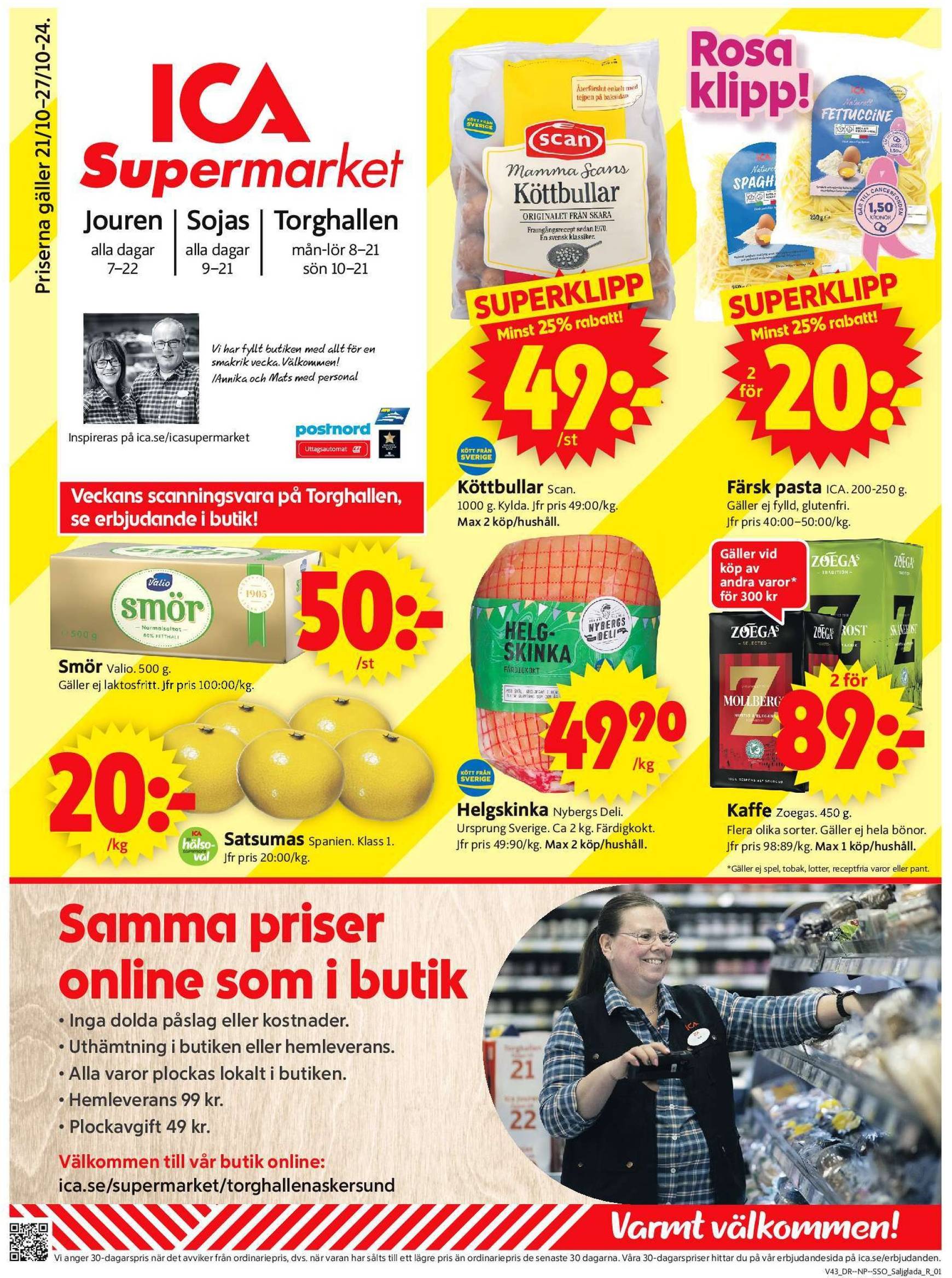 ica-supermarket - ICA Supermarket-reklambladet är giltigt från 21.10. - 27.10.