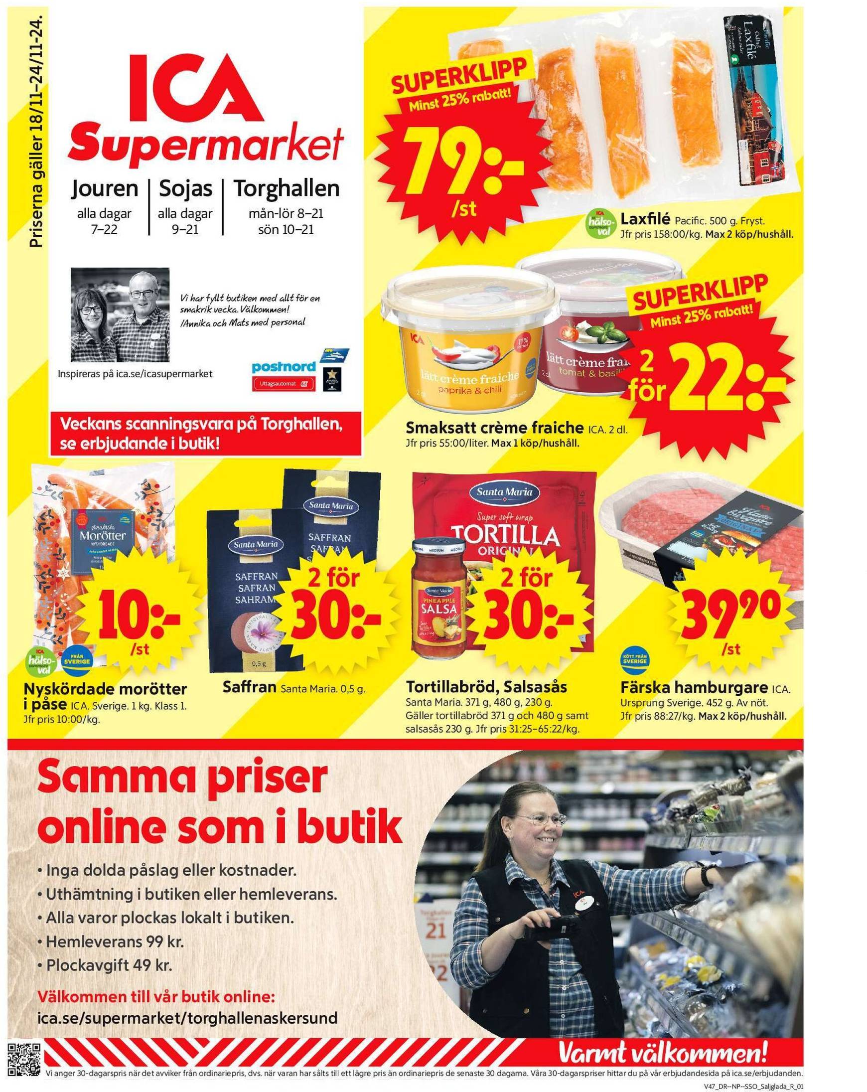 ica-supermarket - ICA Supermarket-reklambladet är giltigt från 18.11. - 24.11.