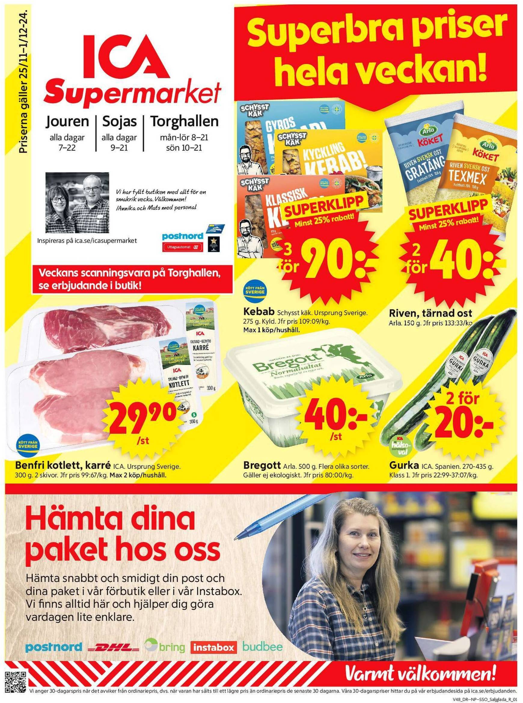 ica-supermarket - ICA Supermarket-reklambladet är giltigt från 25/11 - 01/12