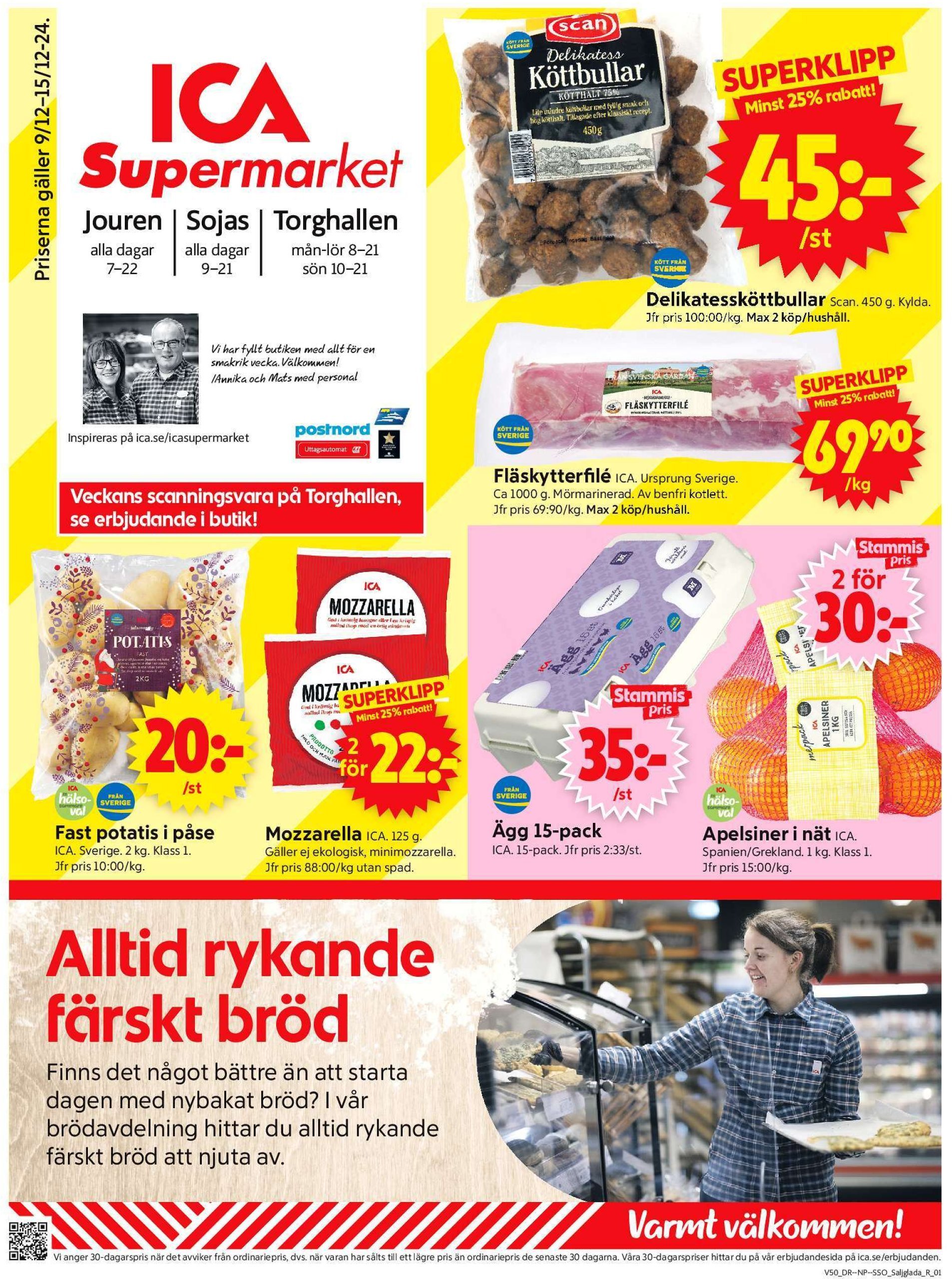 ica-supermarket - ICA Supermarket-reklambladet giltigt från 09/12 - 15/12