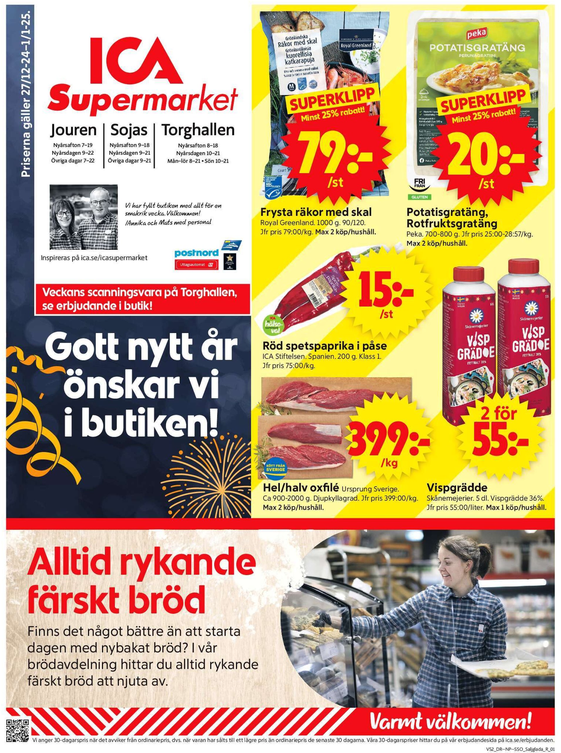 ica-supermarket - ICA Supermarket-reklambladet giltigt från 27/12 - 01/01