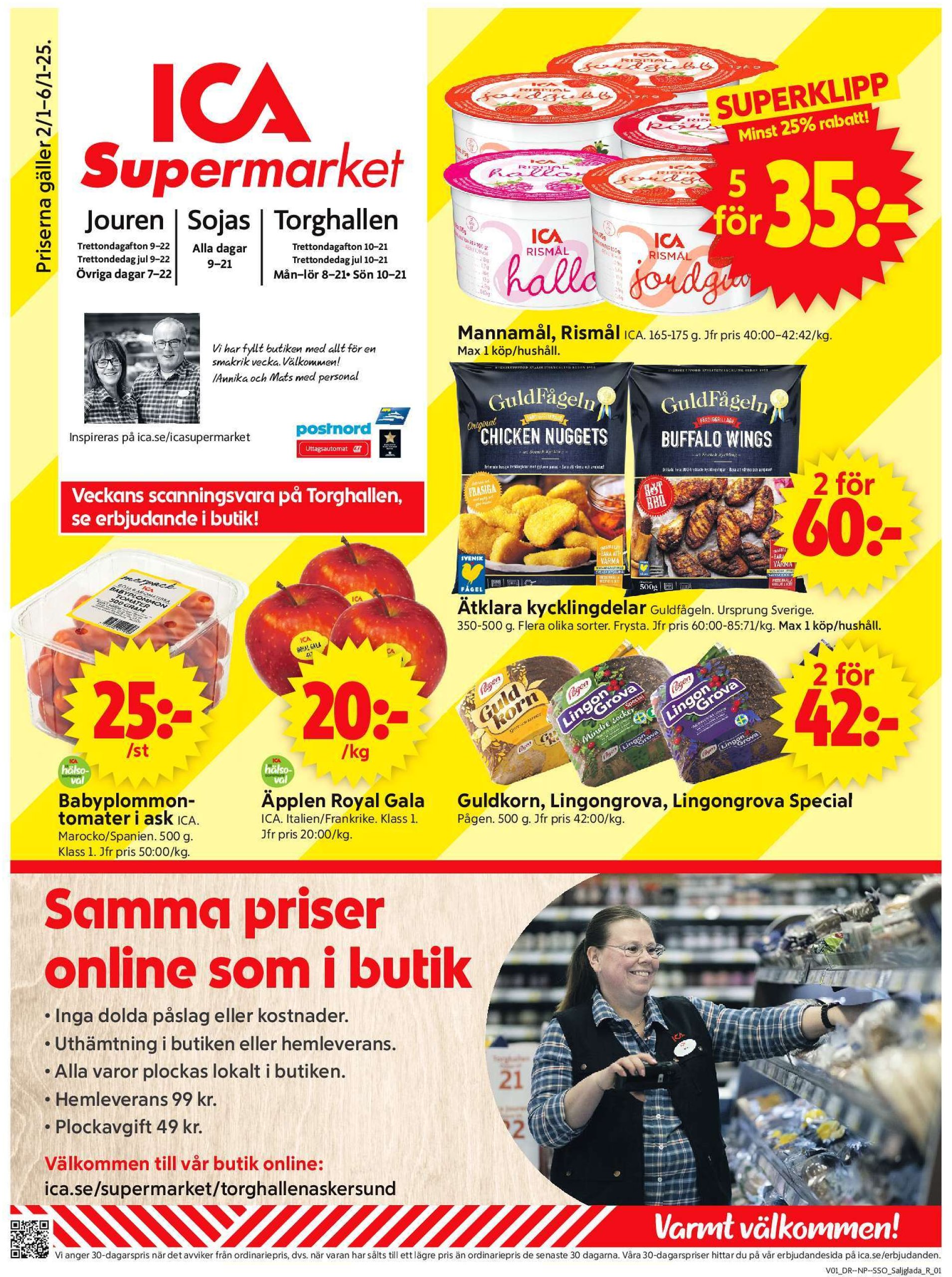 ica-supermarket - ICA Supermarket-reklambladet giltigt från 02/01 - 06/01