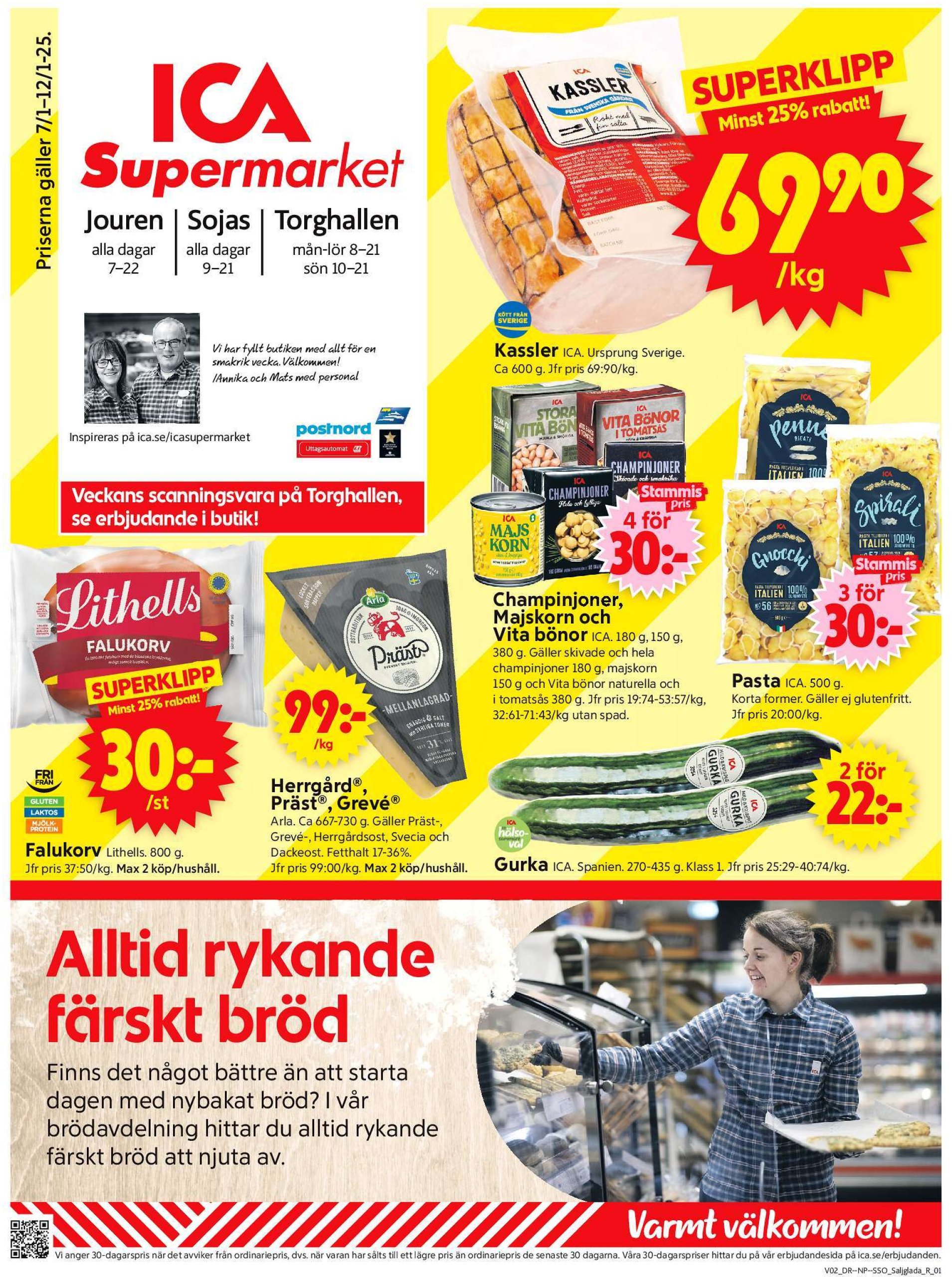 ica-supermarket - ICA Supermarket-reklambladet giltigt från 07/01 - 12/01