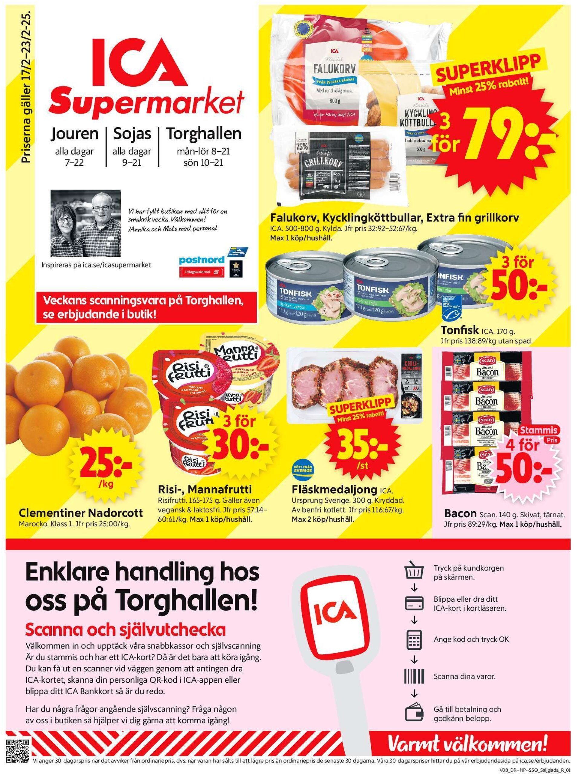 ica-supermarket - ICA Supermarket-reklambladet giltigt från 17/02 - 23/02 - page: 1