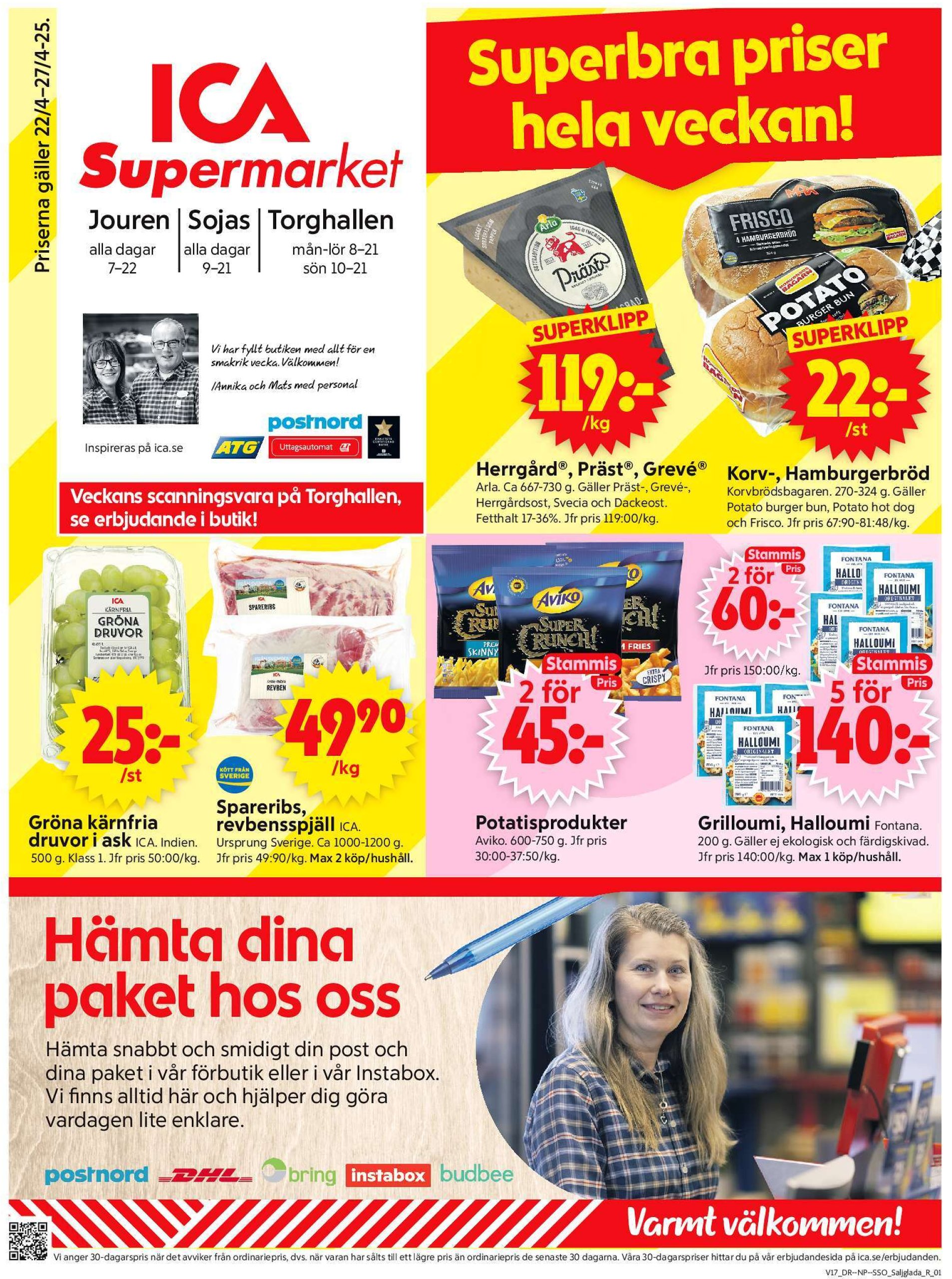 ica-supermarket - ICA Supermarket-reklambladet giltigt från 22/04 - 27/04