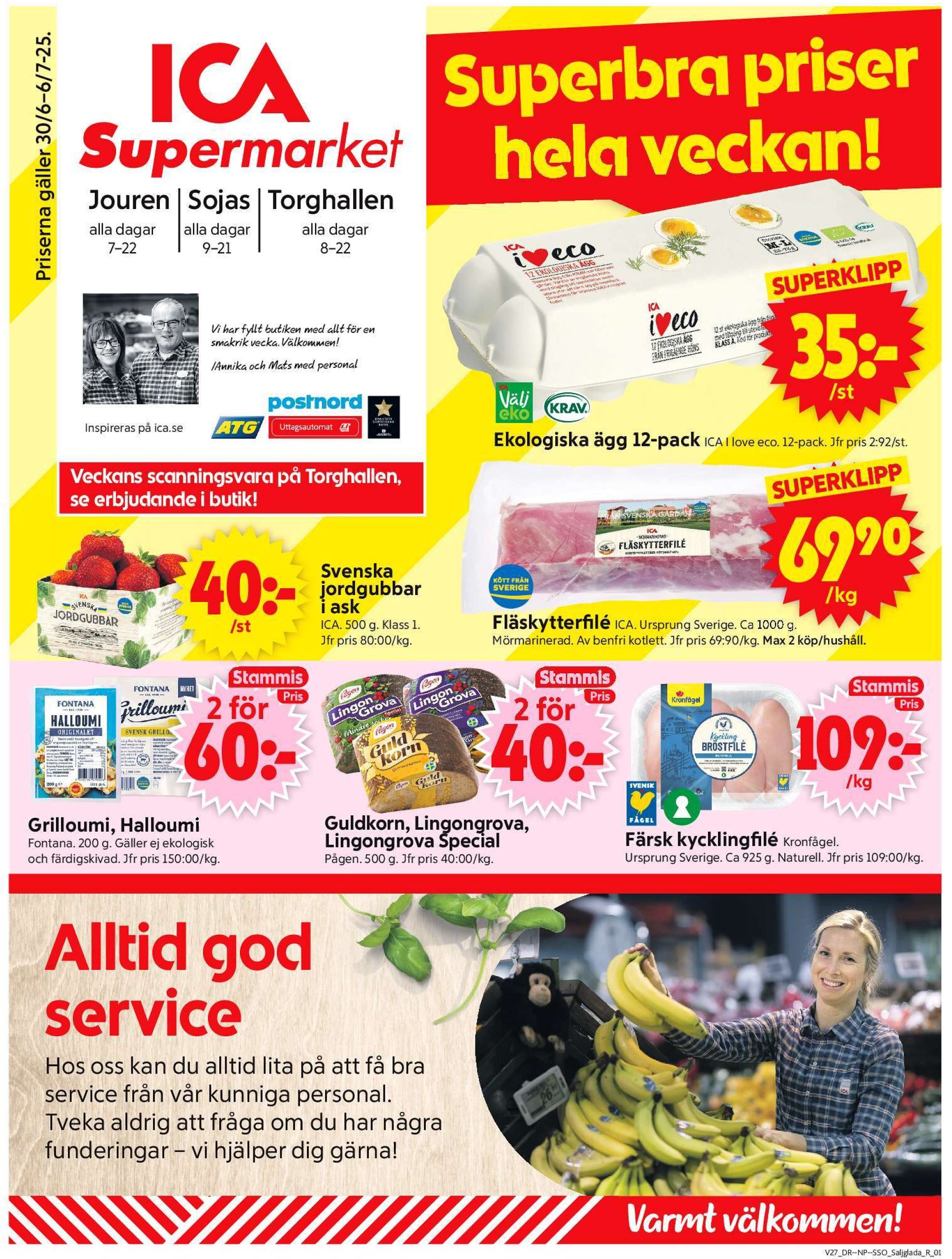 ica-supermarket - ICA Supermarket-reklambladet giltigt från 30/06 - 06/07 - page: 1