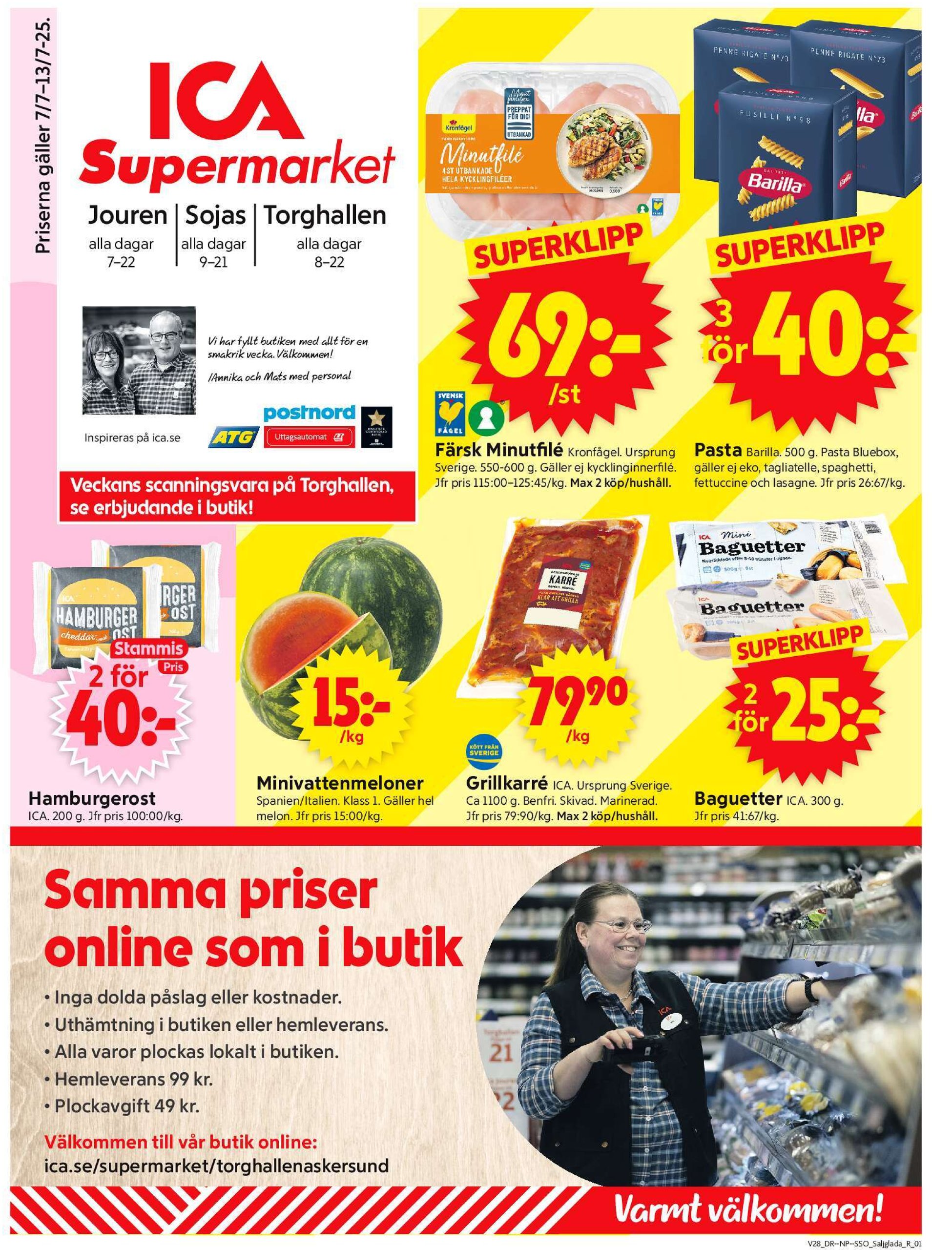 ica-supermarket - ICA Supermarket-reklambladet giltigt från 07/07 - 13/07 - page: 1