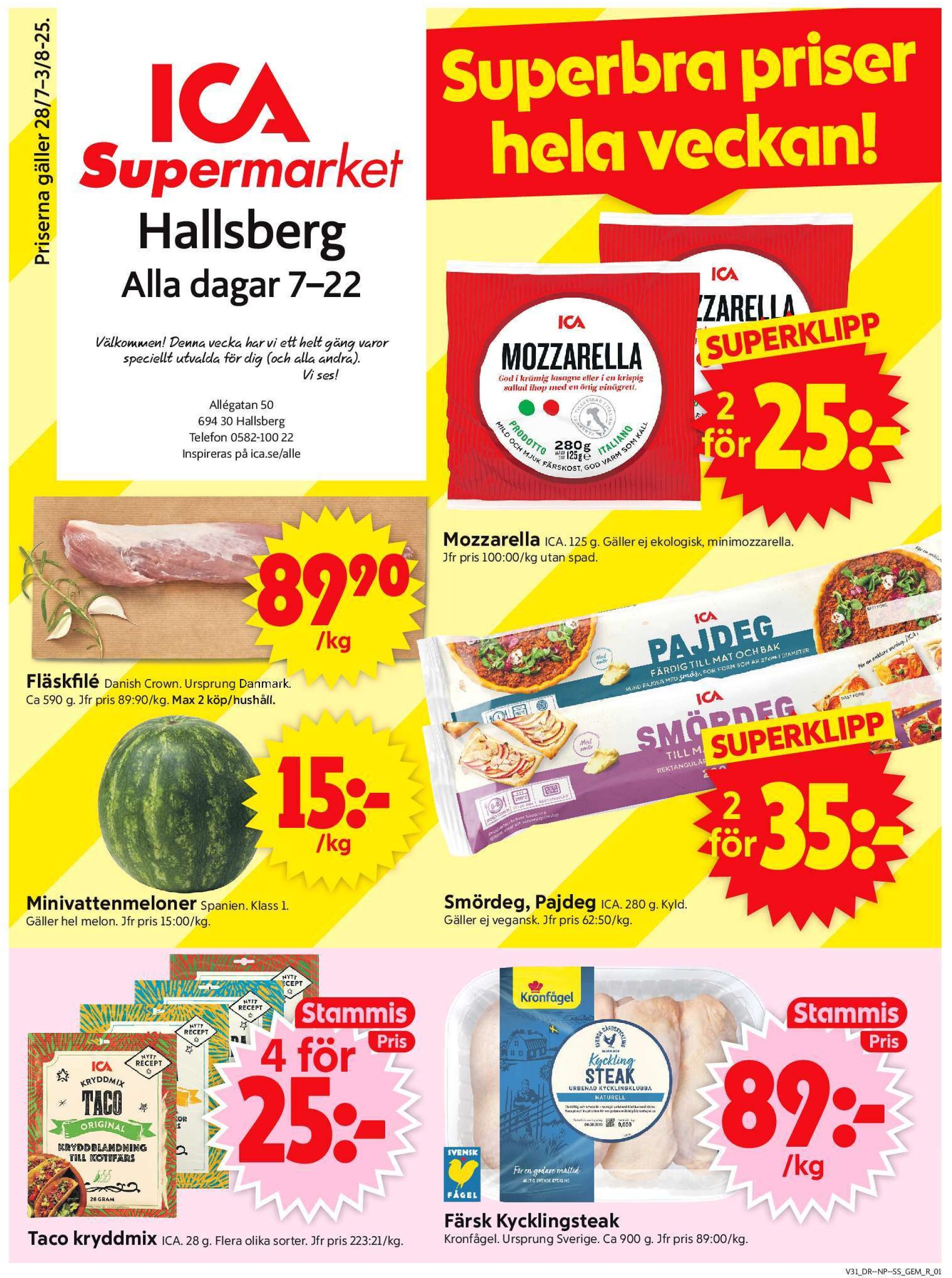 ica-supermarket - ICA Supermarket-reklambladet giltigt från 28/07 - 03/08