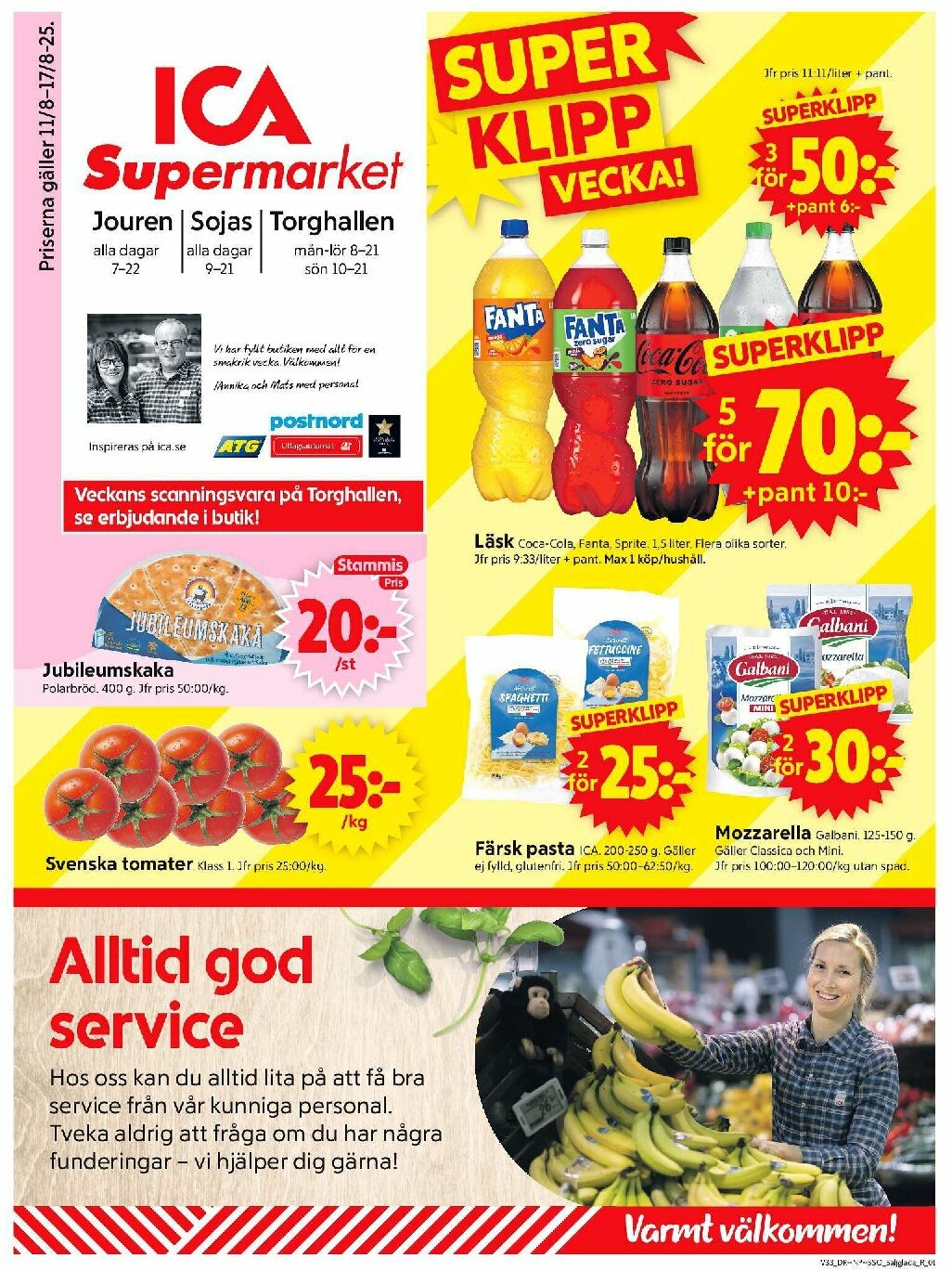 ica-supermarket - ICA Supermarket-reklambladet giltigt från 11/08 - 17/08