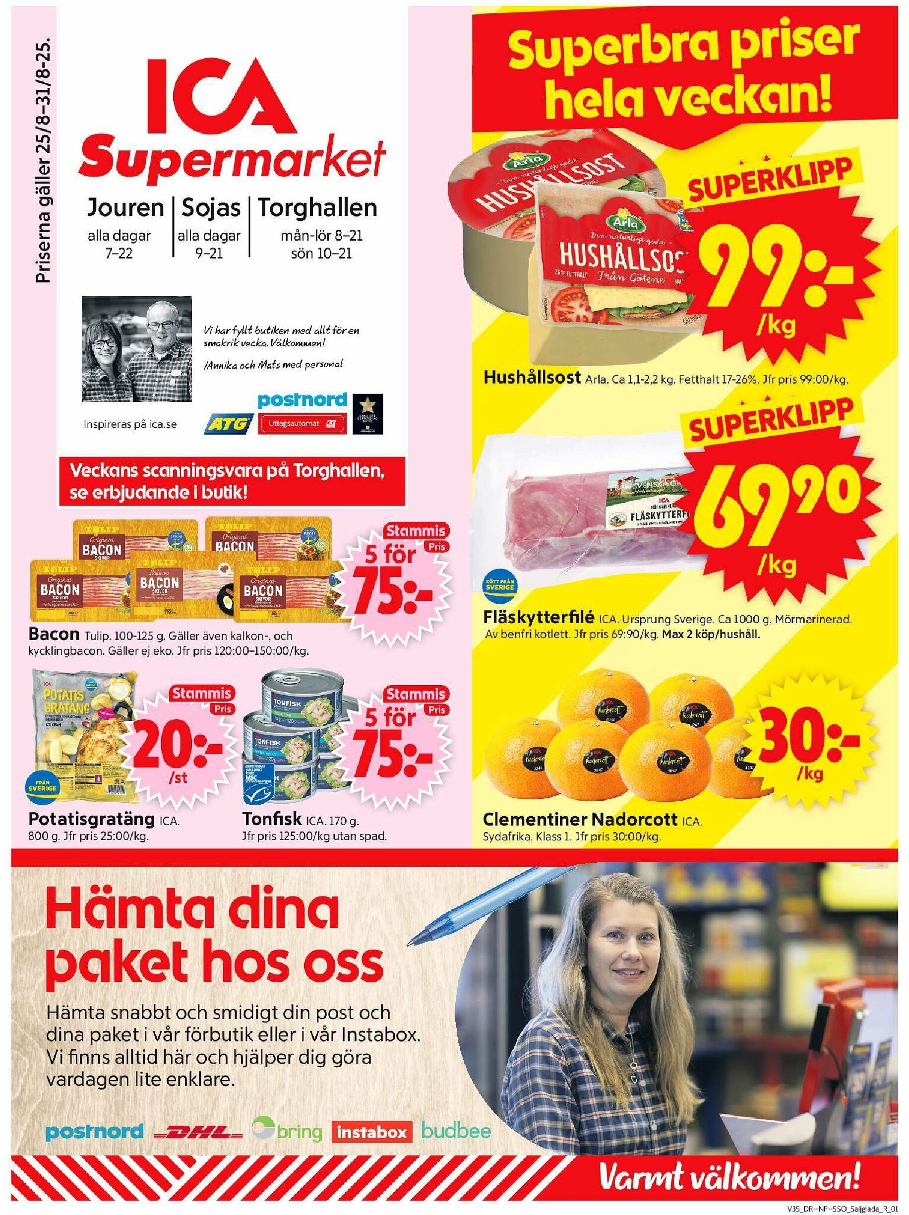 ica-supermarket - ICA Supermarket-reklambladet giltigt från 25/08 - 31/08