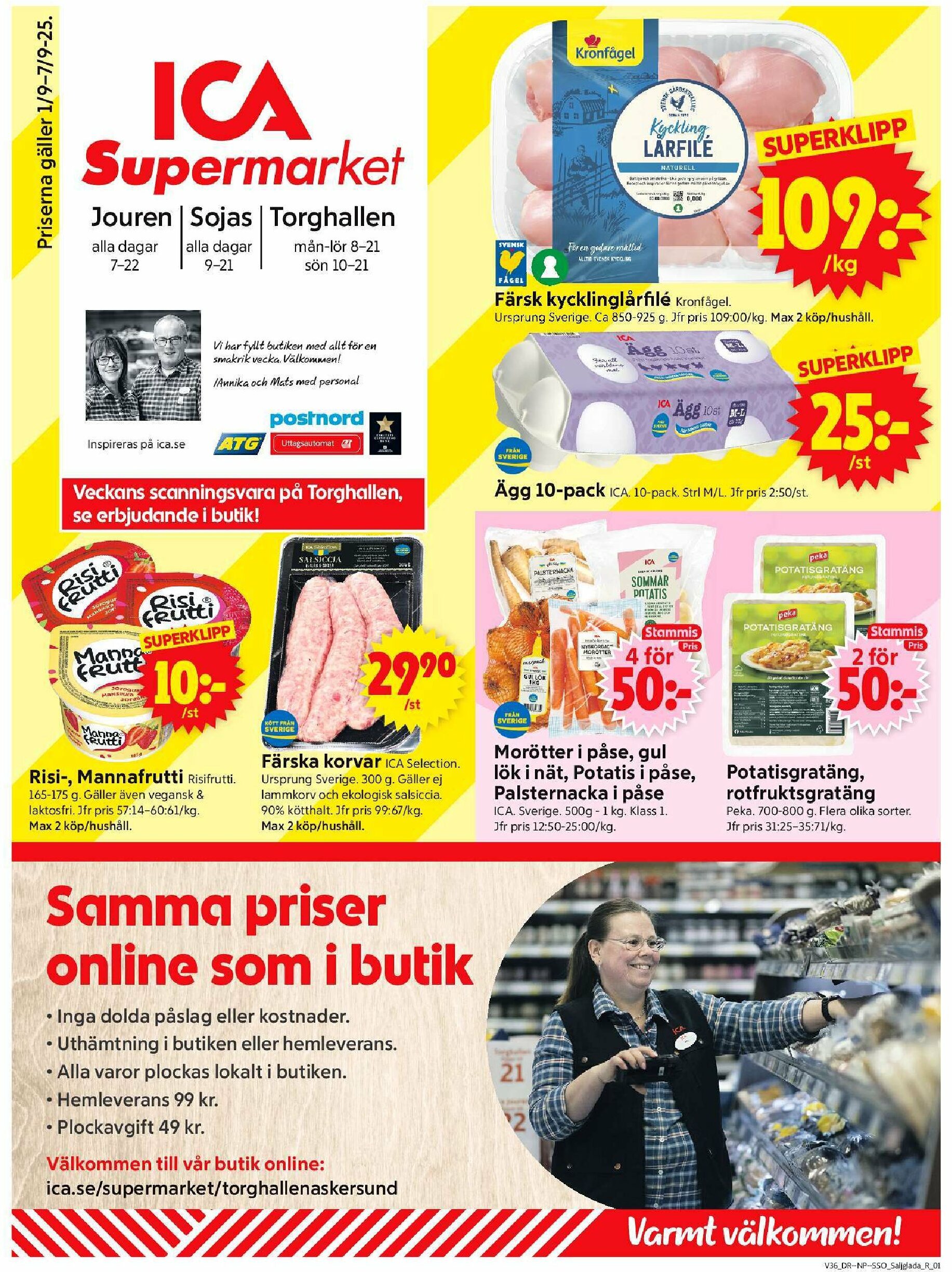 ica-supermarket - ICA Supermarket-reklambladet giltigt från 01/09 - 07/09