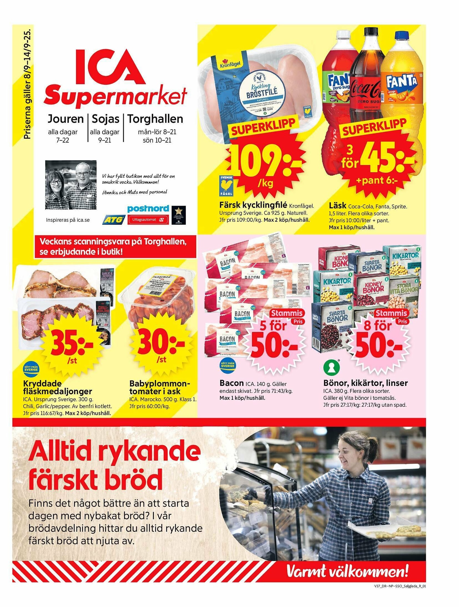 ica-supermarket - ICA Supermarket-reklambladet giltigt från 08/09 - 14/09 - page: 1