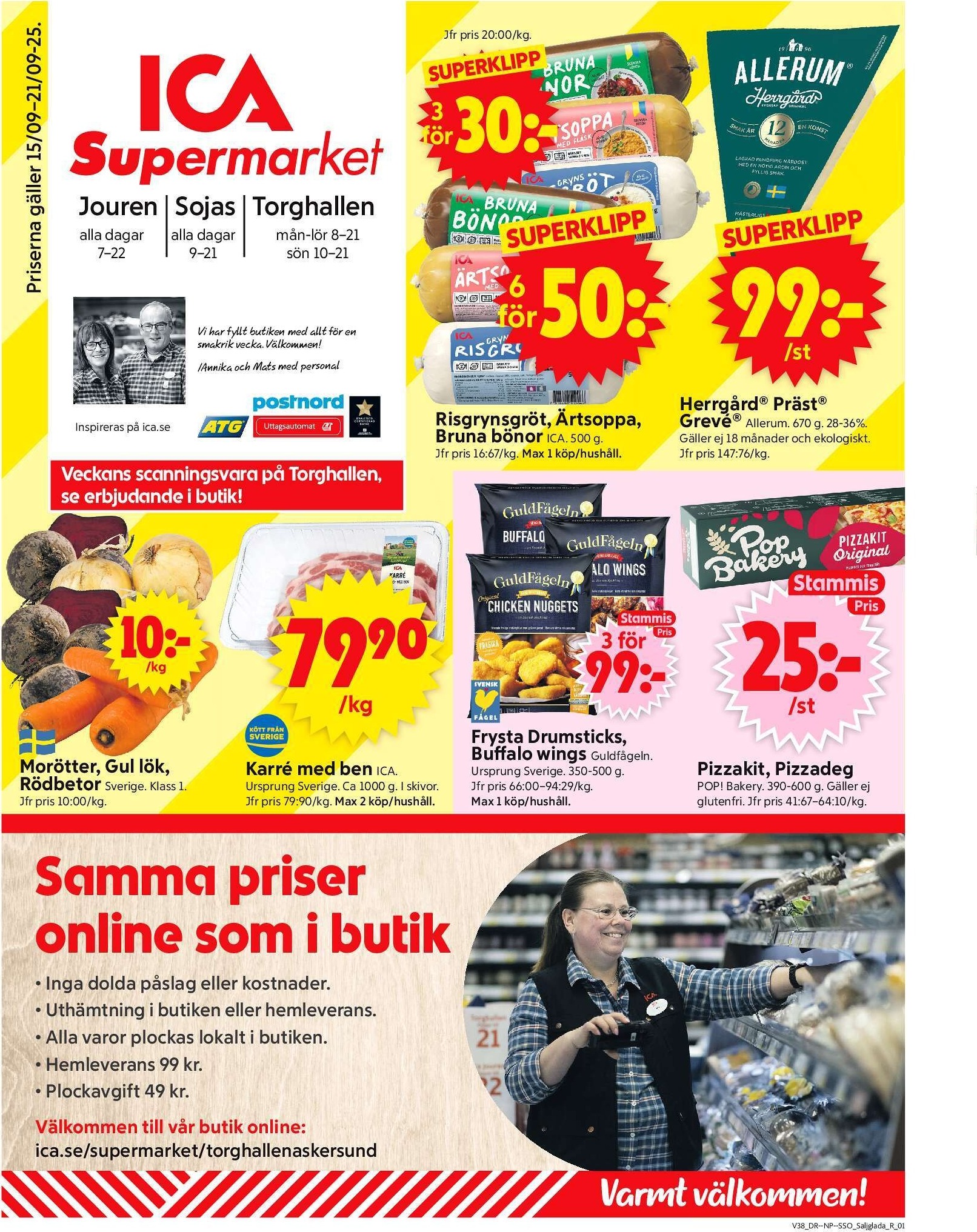 ica-supermarket - ICA Supermarket-reklambladet giltigt från 15/09 - 21/09 - page: 1