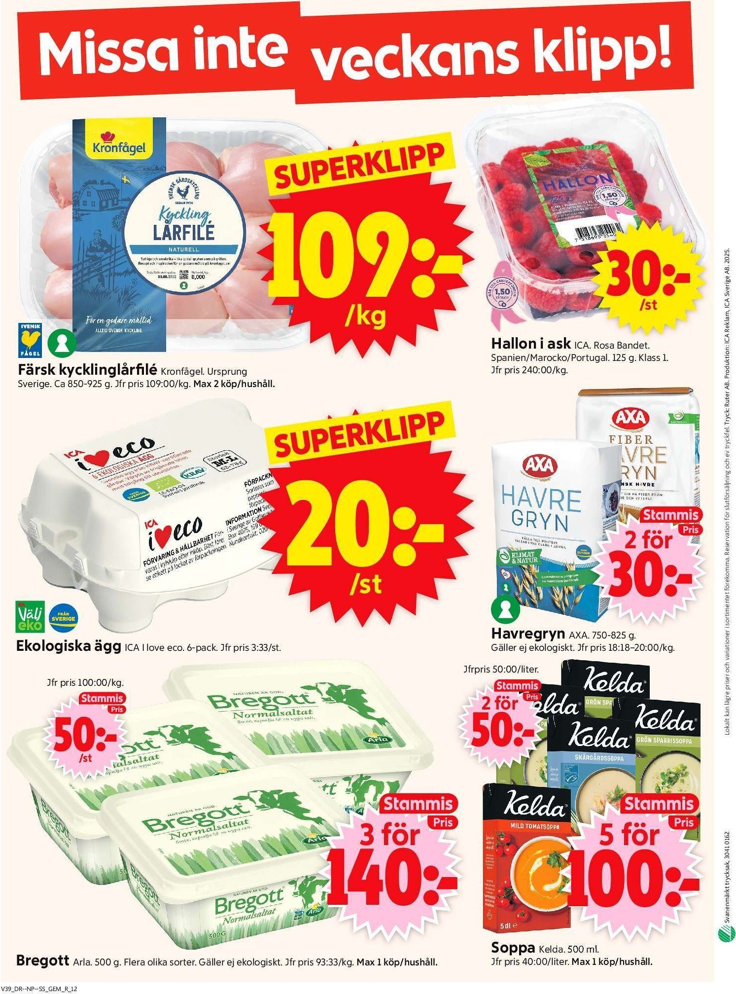 ica-supermarket - ICA Supermarket-reklambladet giltigt från 22/09 - 28/09 - page: 14