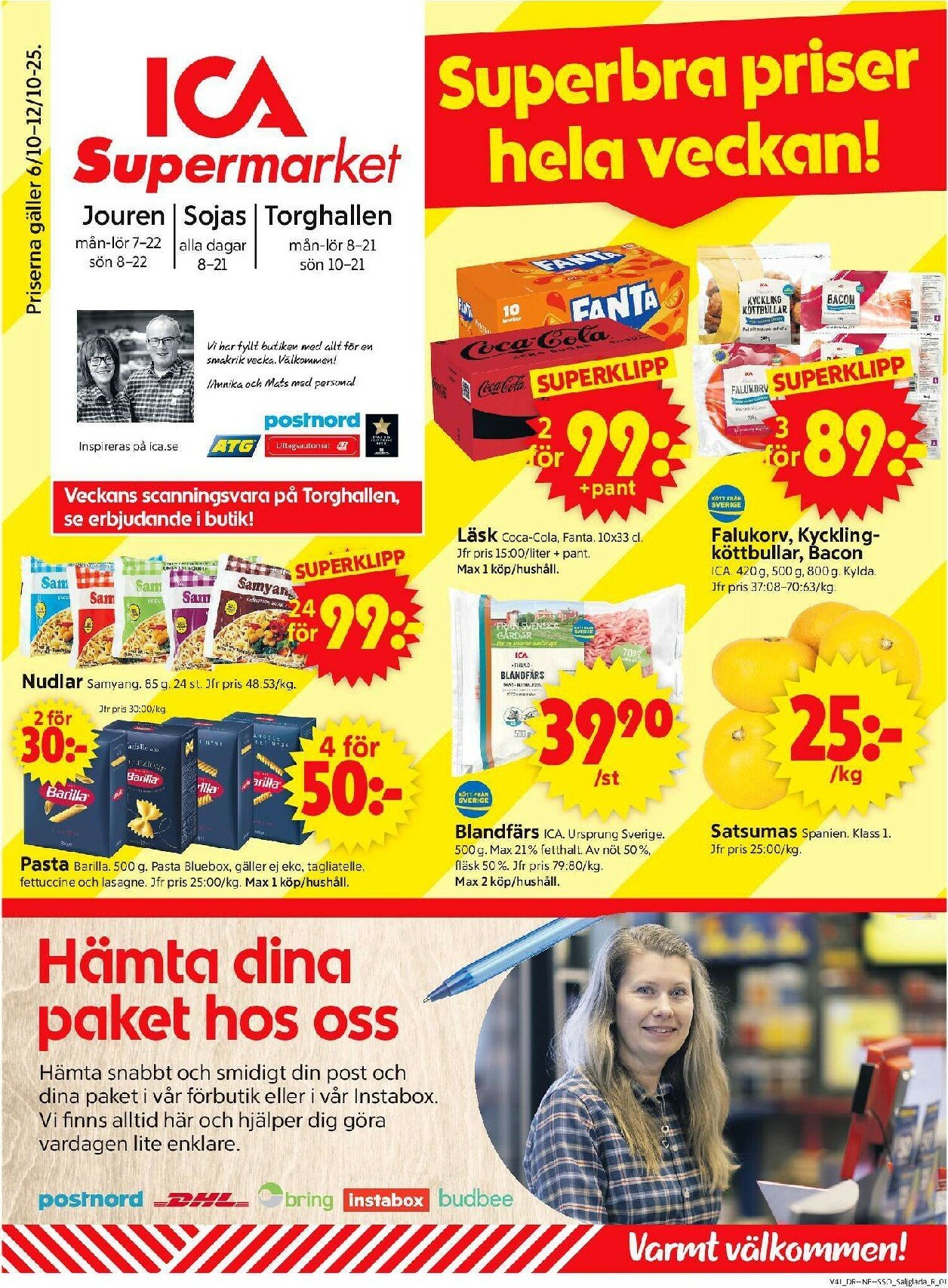 ica-supermarket - ICA Supermarket-reklambladet giltigt från 06/10 - 12/10 - page: 1