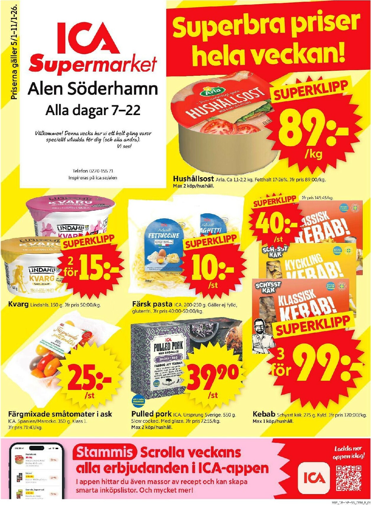 ica-supermarket - ICA Supermarket-reklambladet giltigt från 05/01 - 11/01