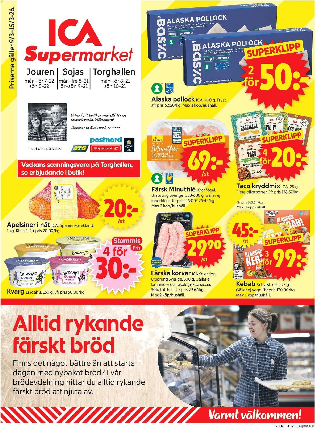 ica-supermarket - ICA Supermarket-reklambladet giltigt från 09/03/2026 - 15/03/2026