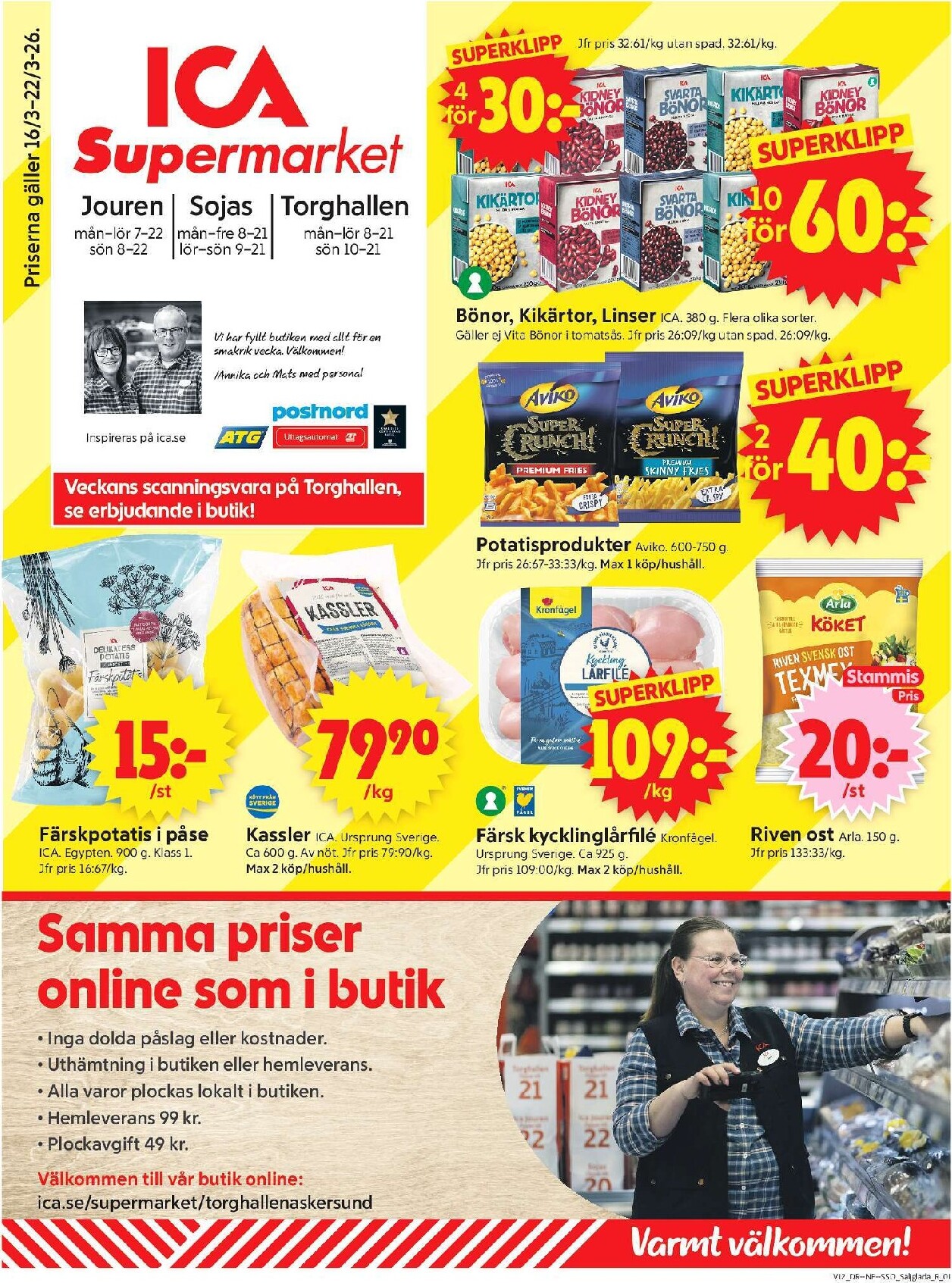 ica-supermarket - ICA Supermarket-reklambladet giltigt från 16/03/2026 - 22/03/2026 - page: 1