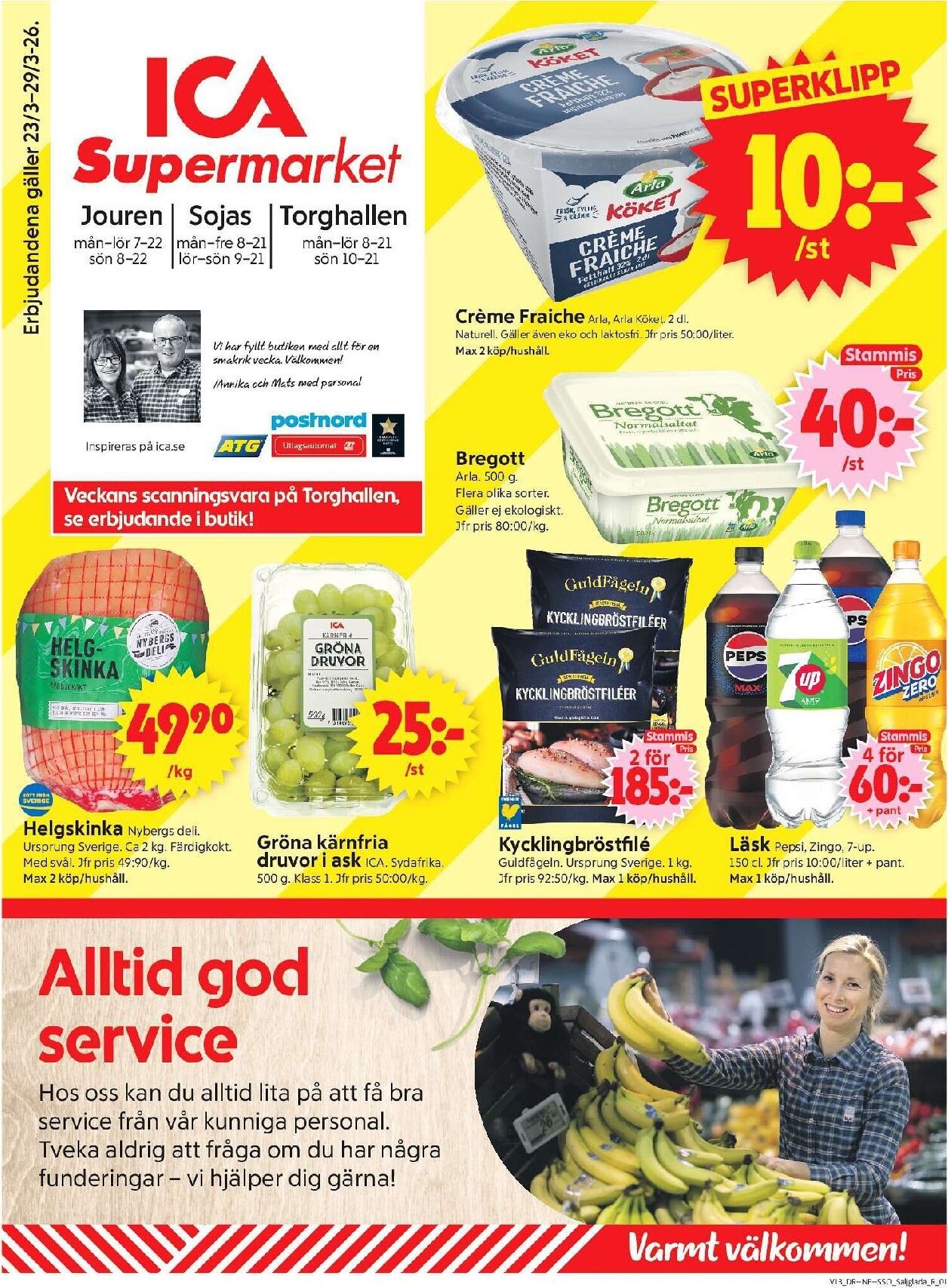 ica-supermarket - ICA Supermarket-reklambladet giltigt från 23/03/2026 - 29/03/2026 - page: 1