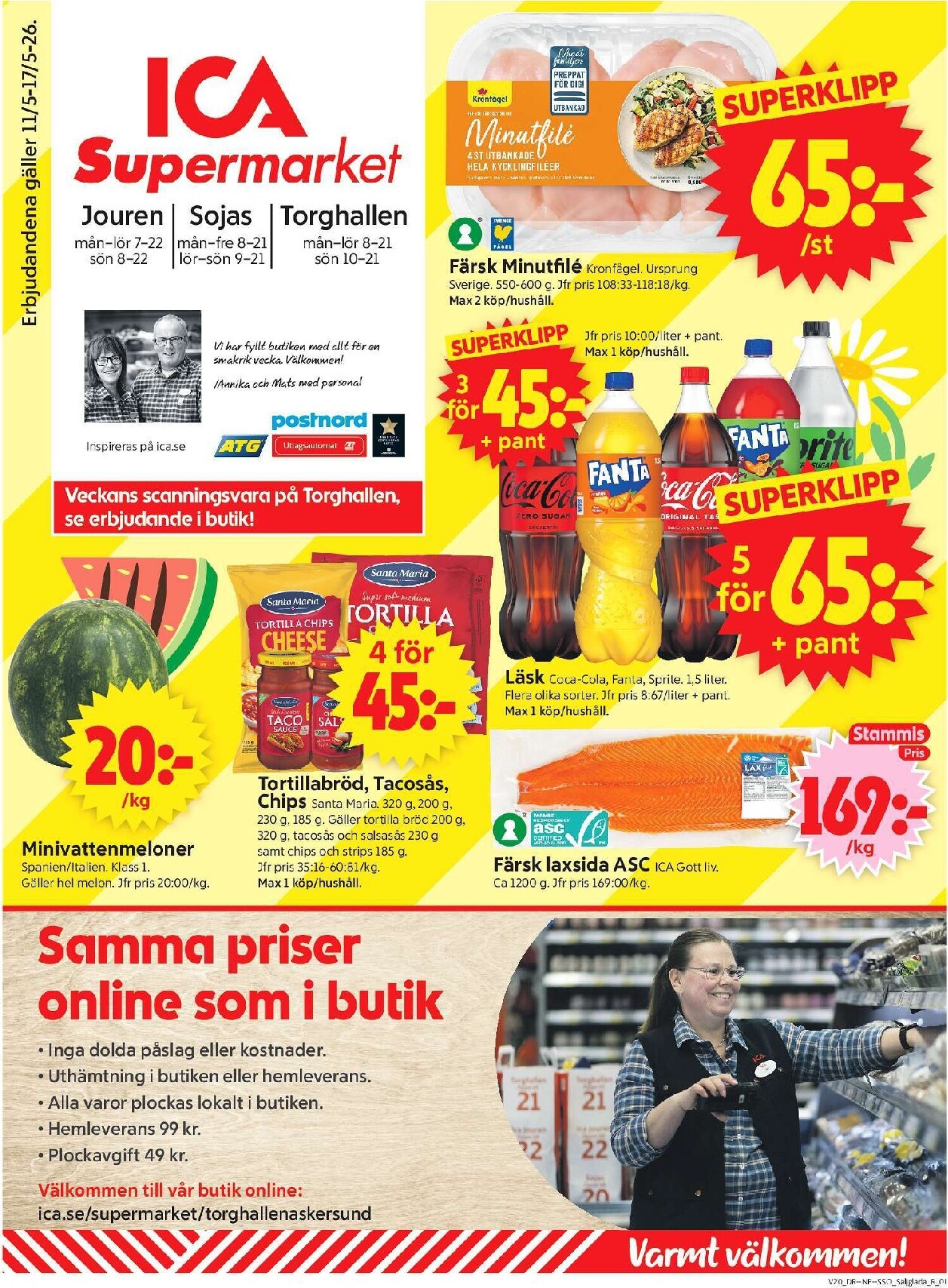 ica-supermarket - Aktuellt ICA Supermarket reklamblad giltigt från måndag 11/05/2026 till söndag 17/05/2026