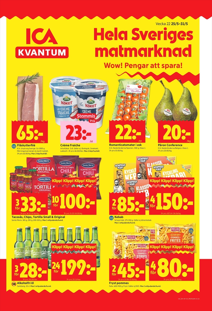 ica-kvantum - Aktuellt ICA Kvantum reklamblad från måndag, 25/05/2026 till söndag, 31/05/2026 - page: 1