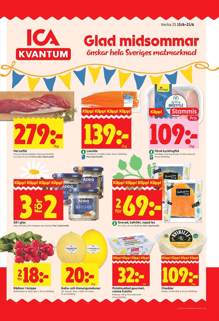 ica-kvantum - Aktuellt ICA Kvantum reklamblad från måndag, 15/06/2026 till söndag, 21/06/2026
