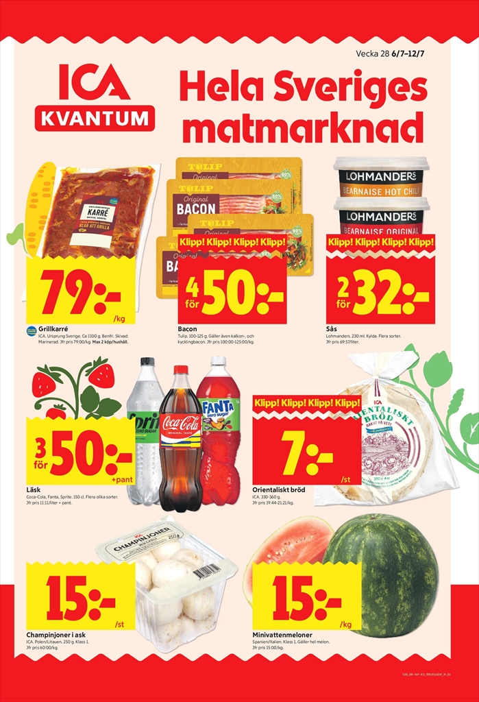 ica-kvantum - Aktuellt ICA Kvantum reklamblad från måndag, 06/07/2026 till söndag, 12/07/2026 - page: 1