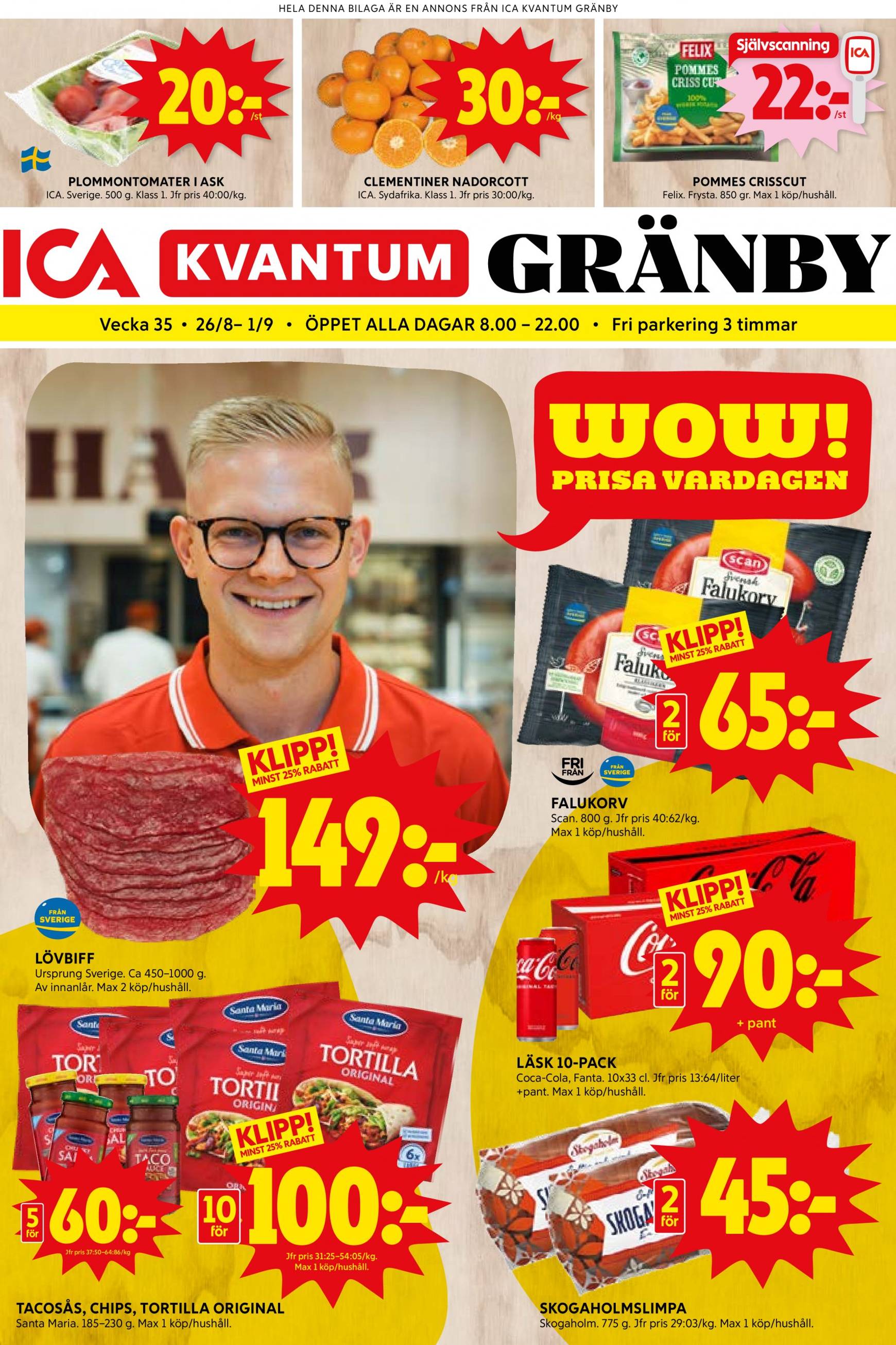 ica-kvantum - ICA Kvantum-reklambladet giltigt från 26.08. - 01.09.