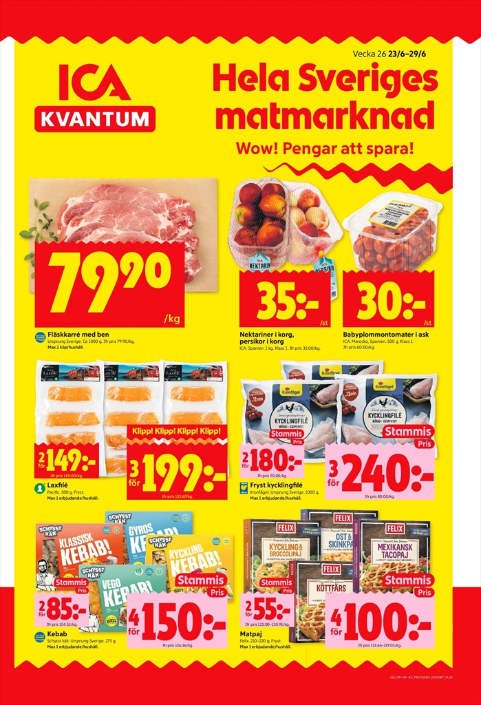 ica-kvantum - ICA Kvantum-reklambladet giltigt från 23/06 - 29/06