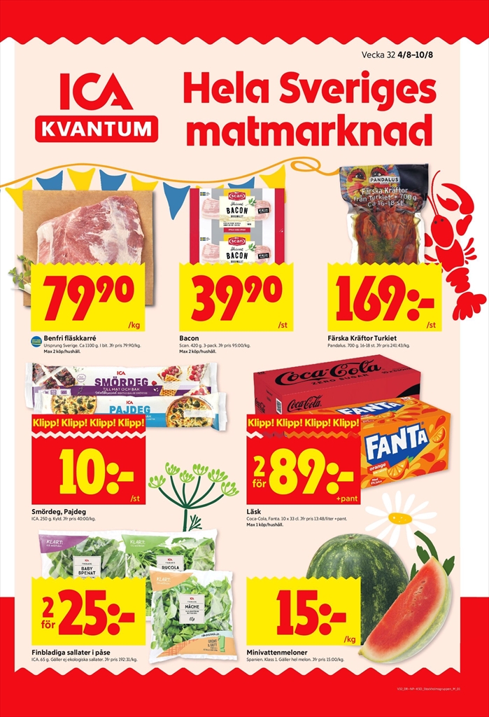 ica-kvantum - ICA Kvantum-reklambladet giltigt från 04/08 - 10/08
