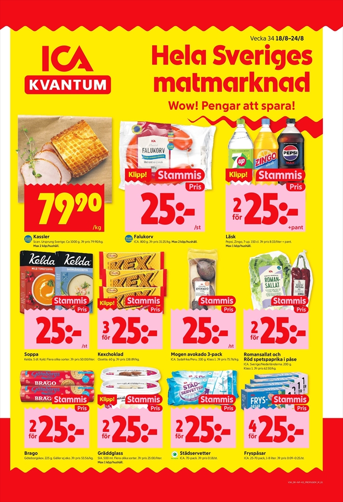 ica-kvantum - ICA Kvantum-reklambladet giltigt från 18/08 - 24/08