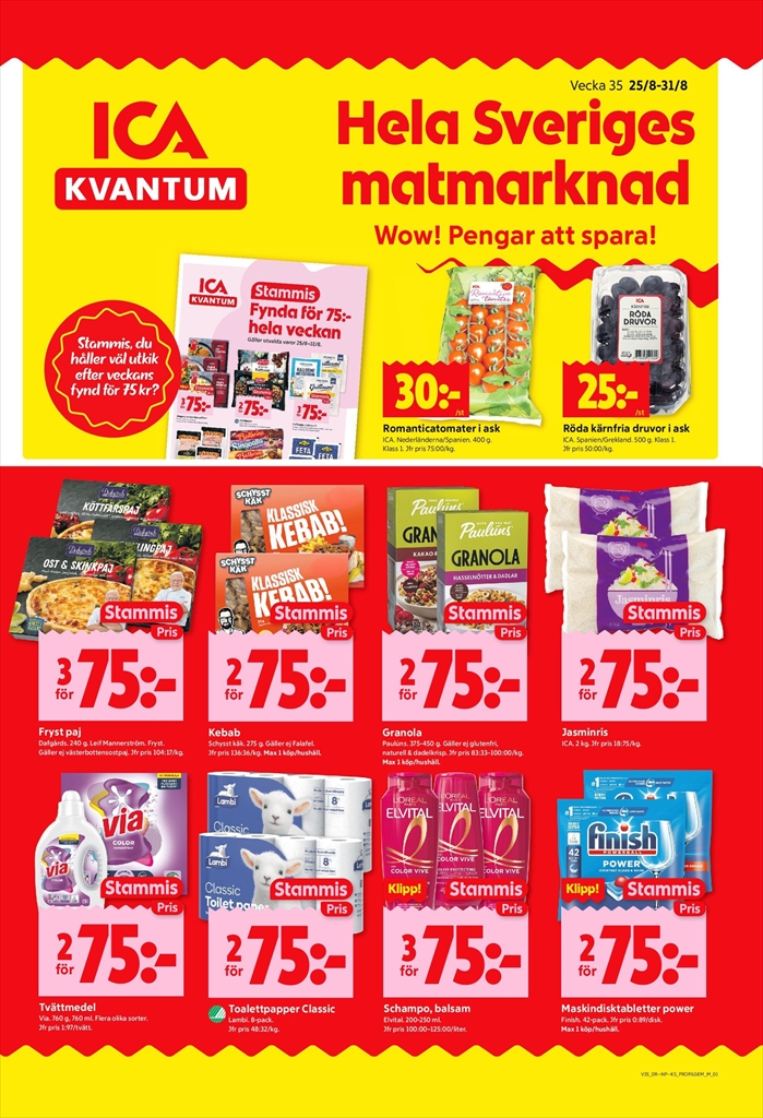 ica-kvantum - ICA Kvantum-reklambladet giltigt från 25/08 - 31/08 - page: 1