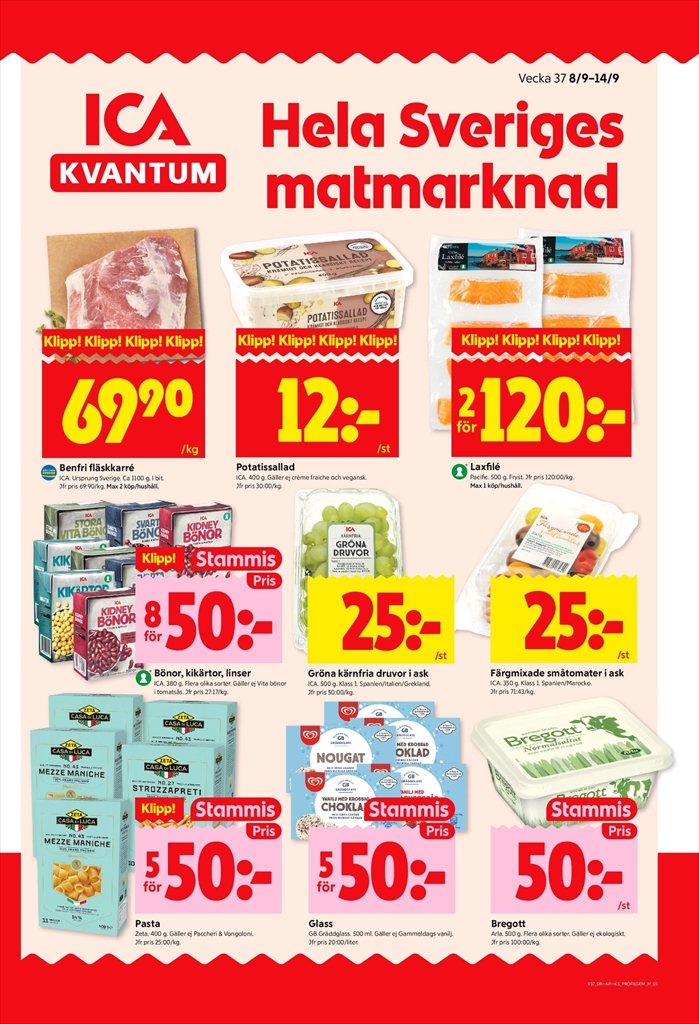 ica-kvantum - ICA Kvantum-reklambladet giltigt från 08/09 - 14/09