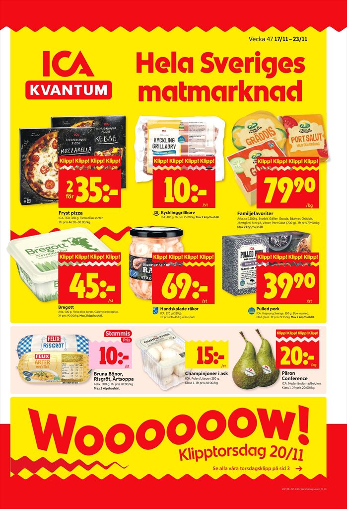 ica-kvantum - ICA Kvantum-reklambladet giltigt från 17/11 - 23/11