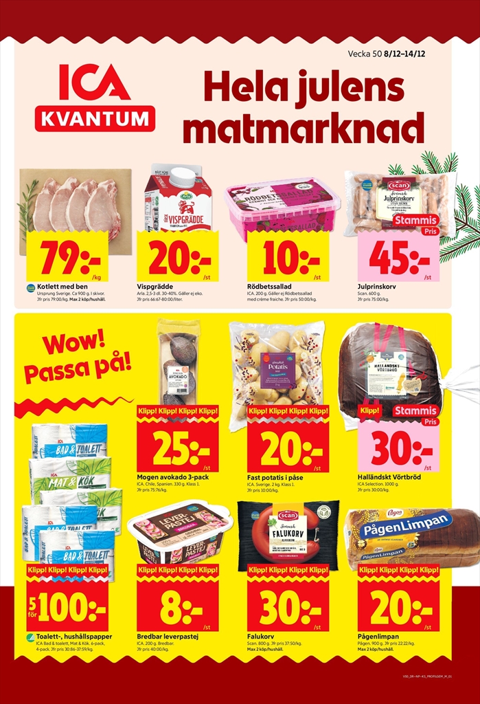 ica-kvantum - ICA Kvantum-reklambladet giltigt från 08/12 - 14/12 - page: 1
