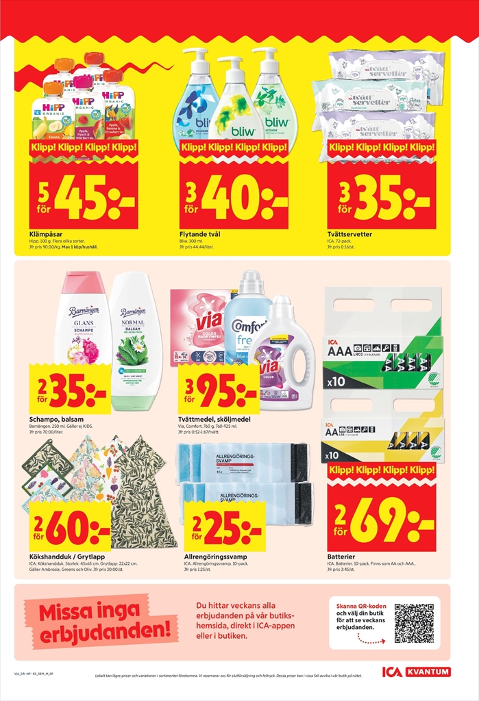 ica-kvantum - Aktuellt ICA Kvantum reklamblad giltigt från måndag 13/04/2026 till söndag 19/04/2026 - page: 9