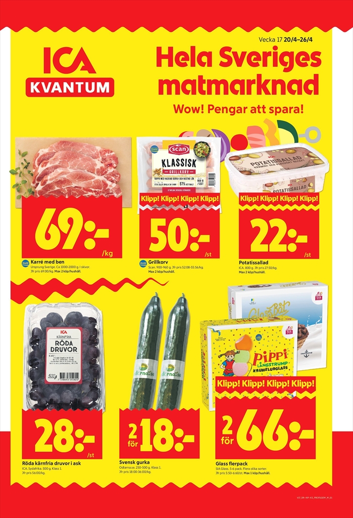 ica-kvantum - Aktuellt ICA Kvantum reklamblad giltigt från måndag 20/04/2026 till söndag 26/04/2026 - page: 1