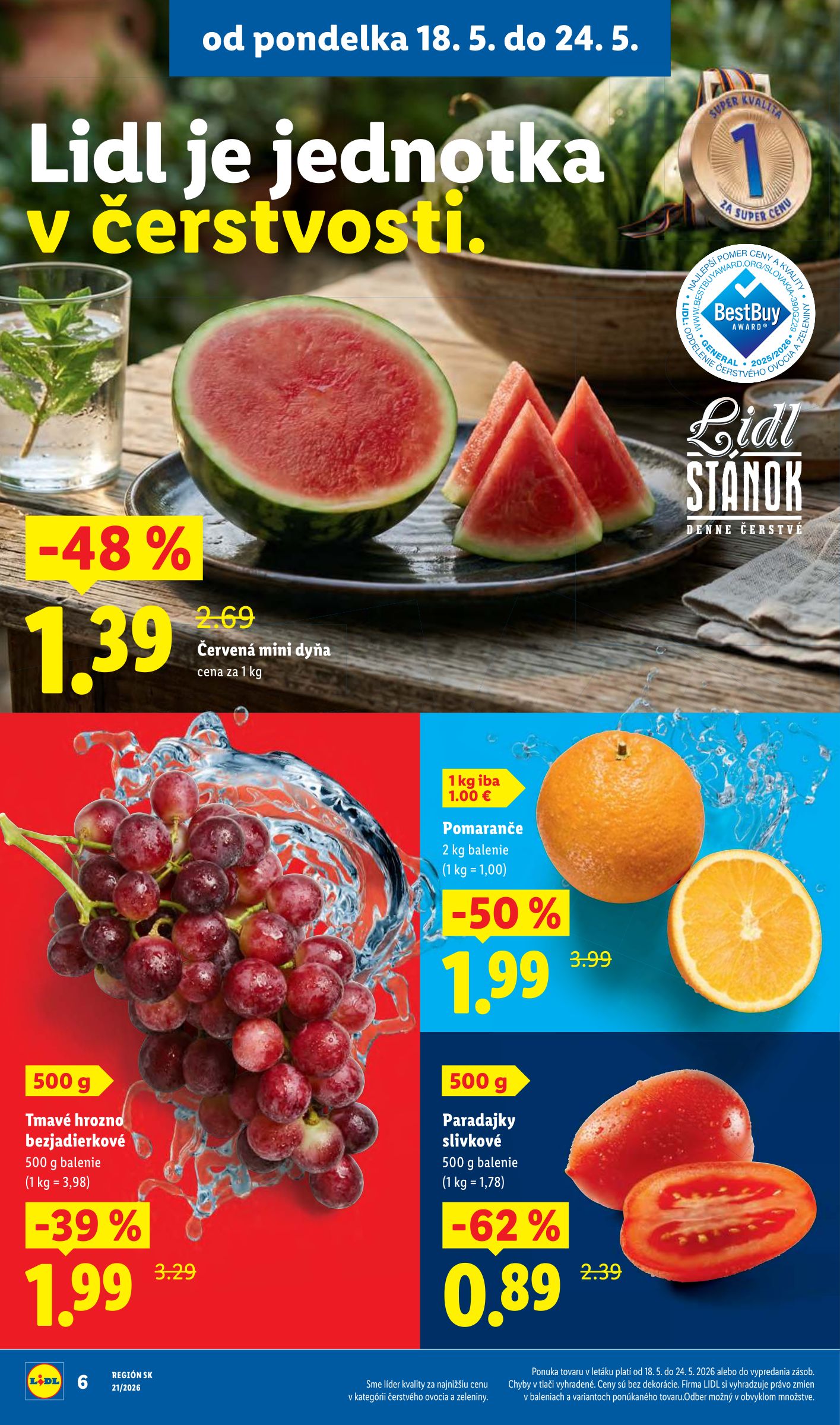 lidl - Aktuálny Lidl leták od pondelka, 18.05.2026 do nedele, 24.05.2026 - page: 6