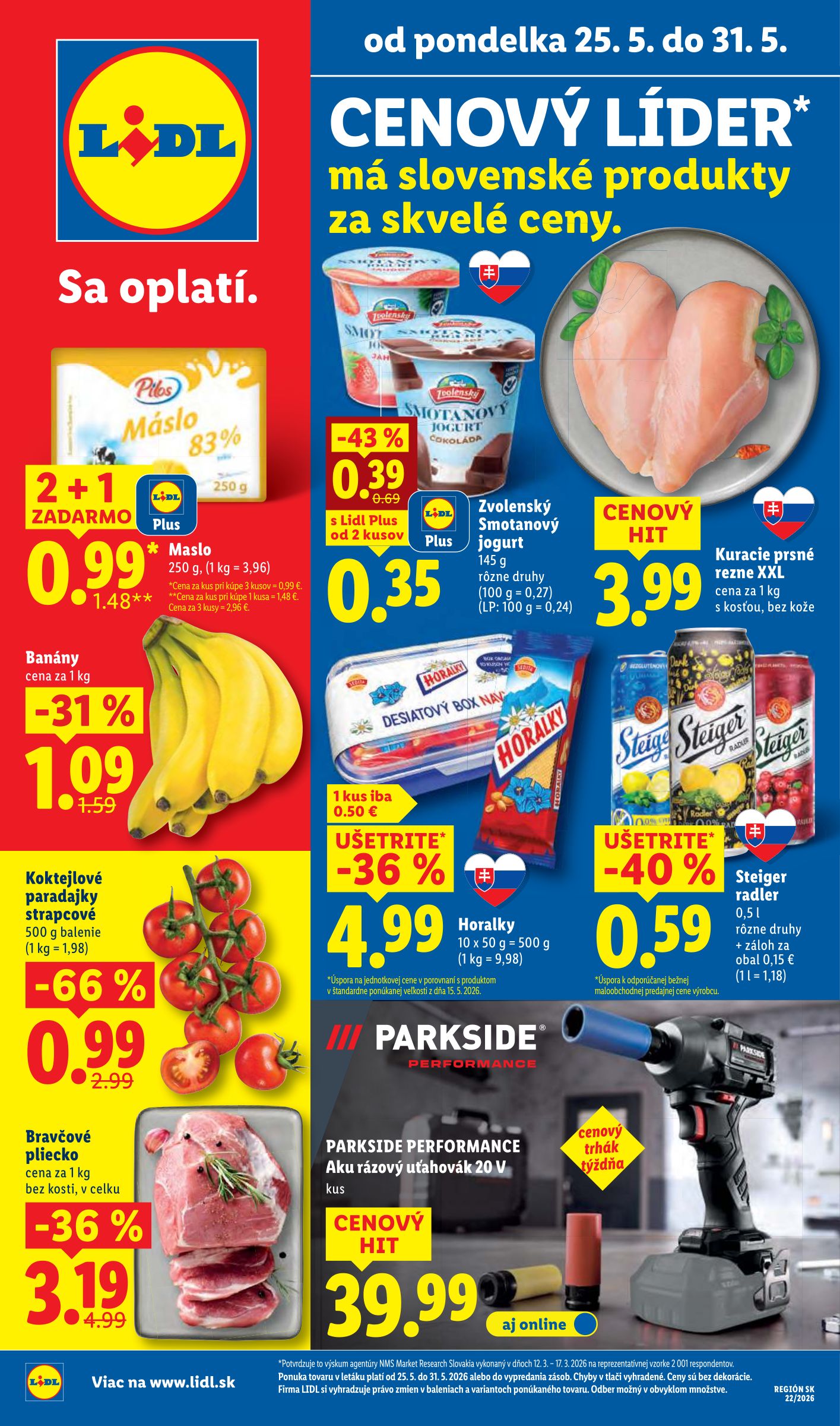 lidl - Nový Lidl leták od pondelka, 25.05.2026 do nedele, 31.05.2026